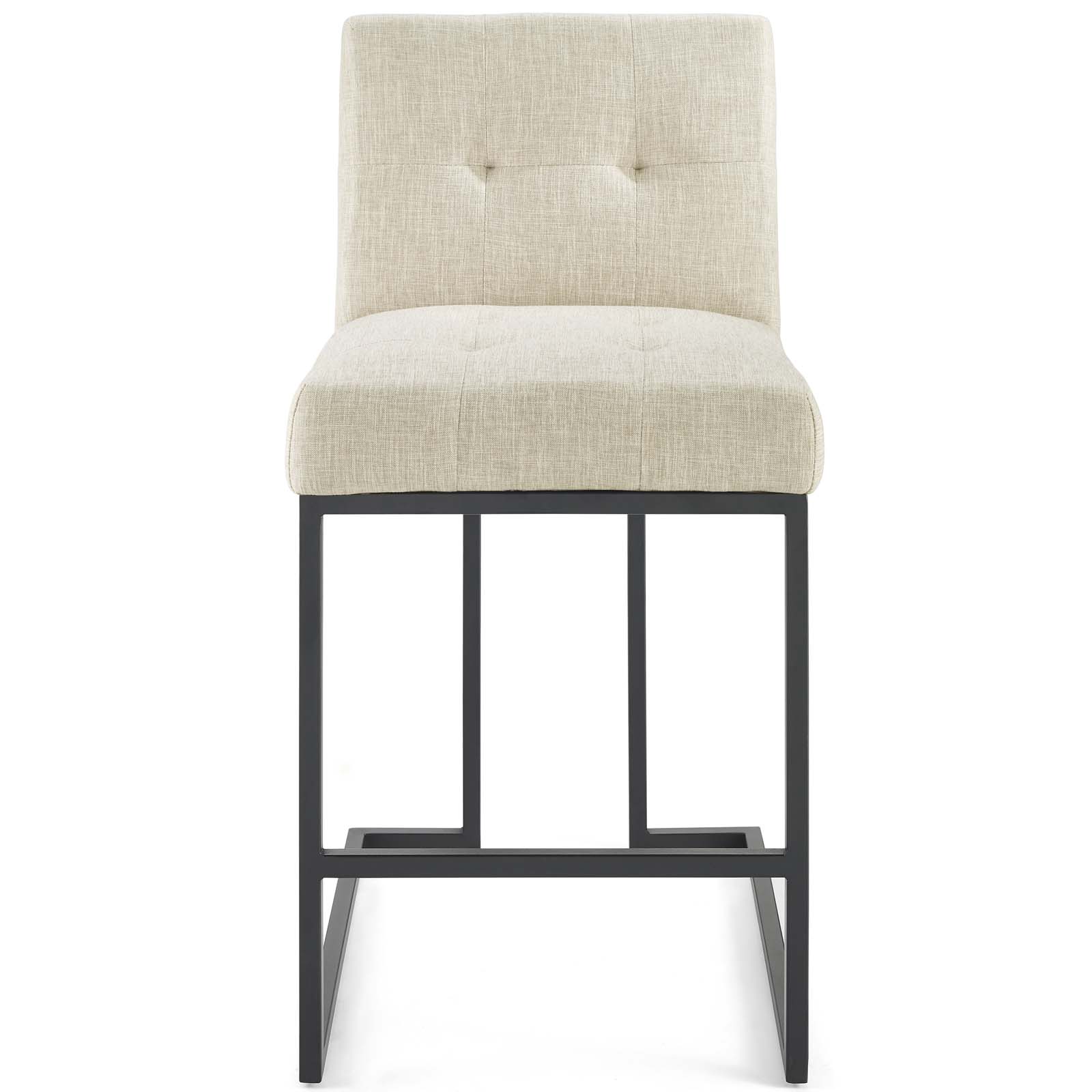Modway Privy Black Stainless Steel Upholstered Fabric Counter Stool | Counter Stools | Modishstore-5
