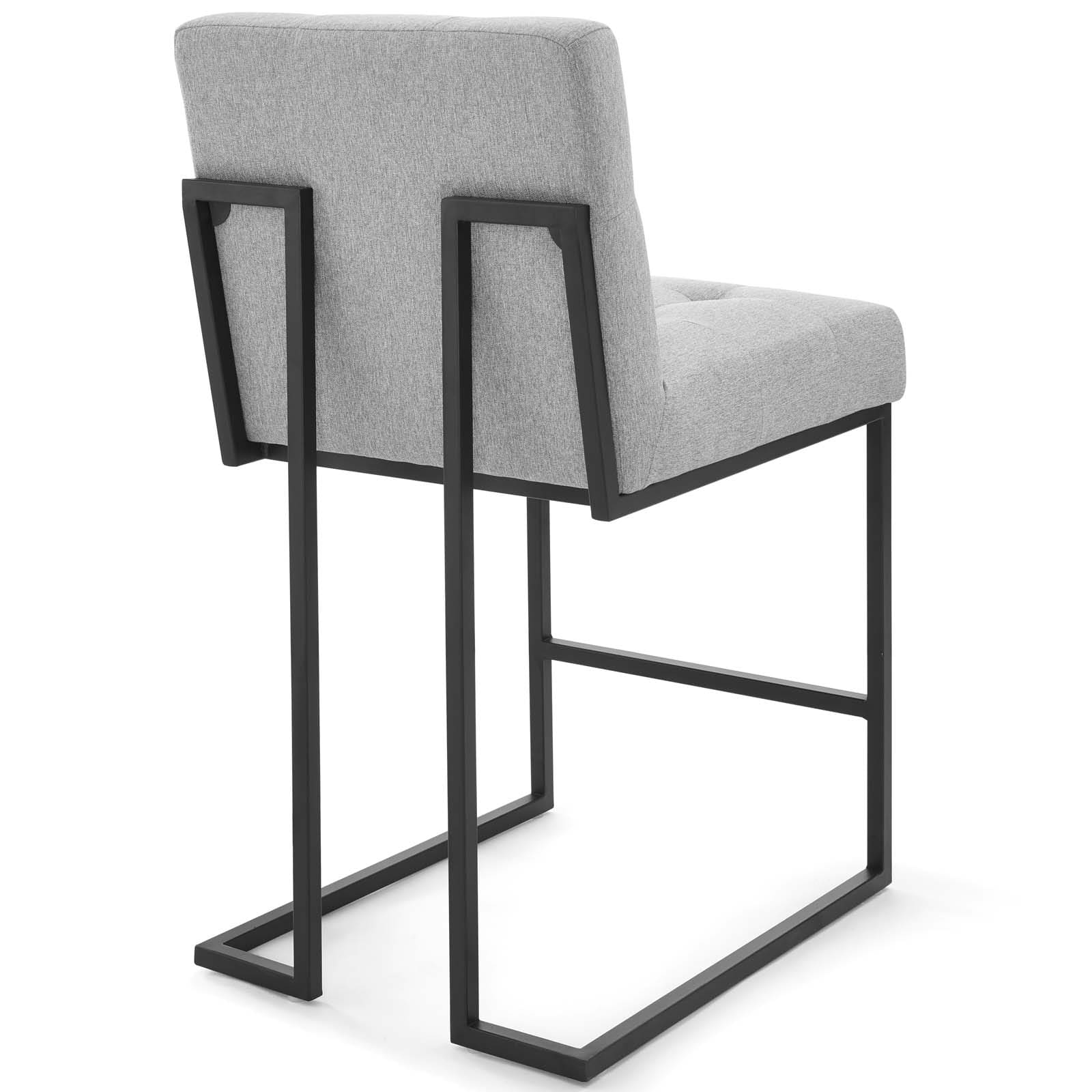 Modway Privy Black Stainless Steel Upholstered Fabric Counter Stool | Counter Stools | Modishstore-12
