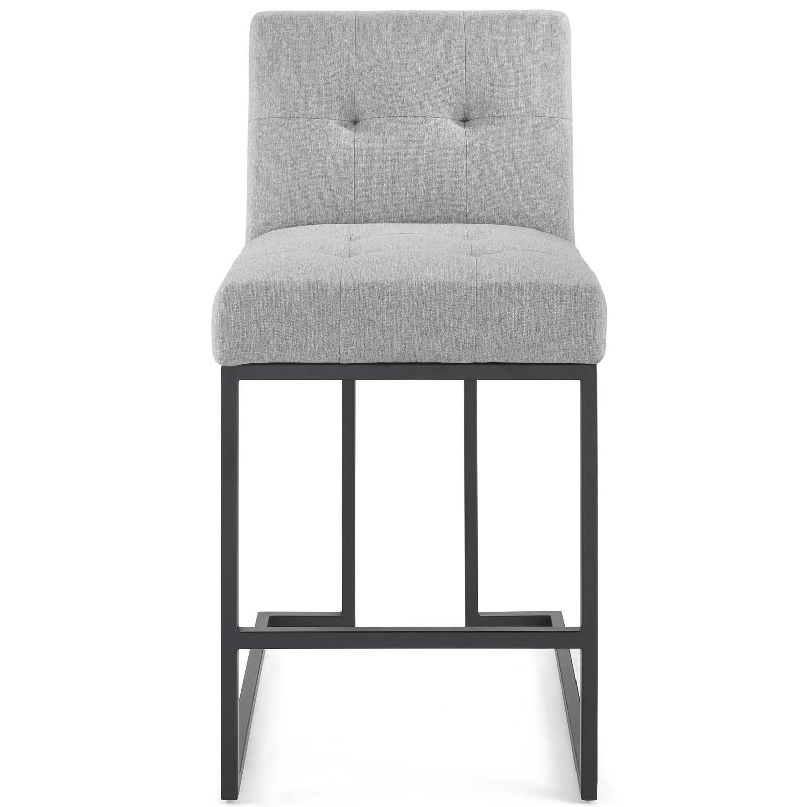 Modway Privy Black Stainless Steel Upholstered Fabric Counter Stool | Counter Stools | Modishstore-13