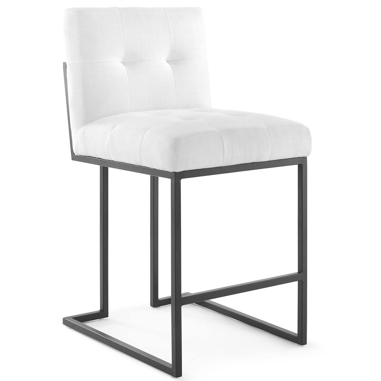 Modway Privy Black Stainless Steel Upholstered Fabric Counter Stool | Counter Stools | Modishstore-18