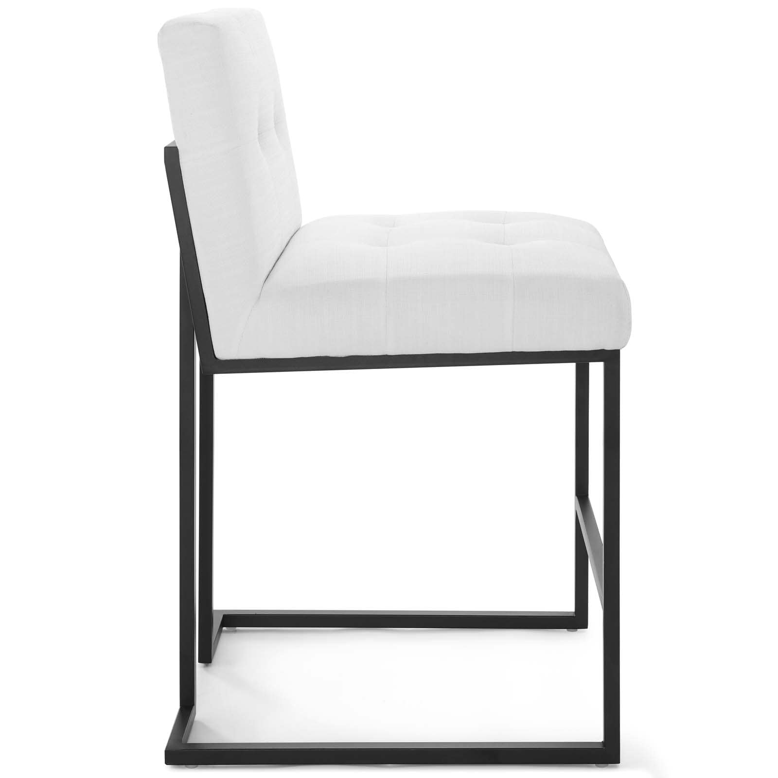 Modway Privy Black Stainless Steel Upholstered Fabric Counter Stool | Counter Stools | Modishstore-19