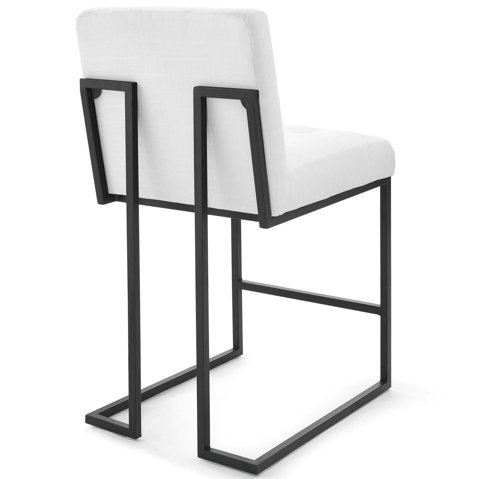 Modway Privy Black Stainless Steel Upholstered Fabric Counter Stool | Counter Stools | Modishstore-20