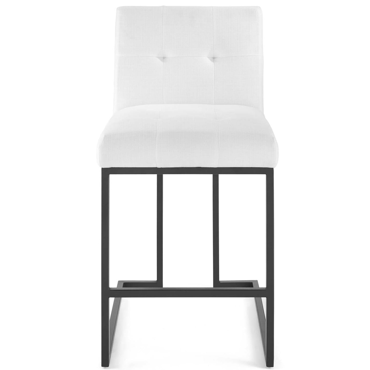 Modway Privy Black Stainless Steel Upholstered Fabric Counter Stool | Counter Stools | Modishstore-21
