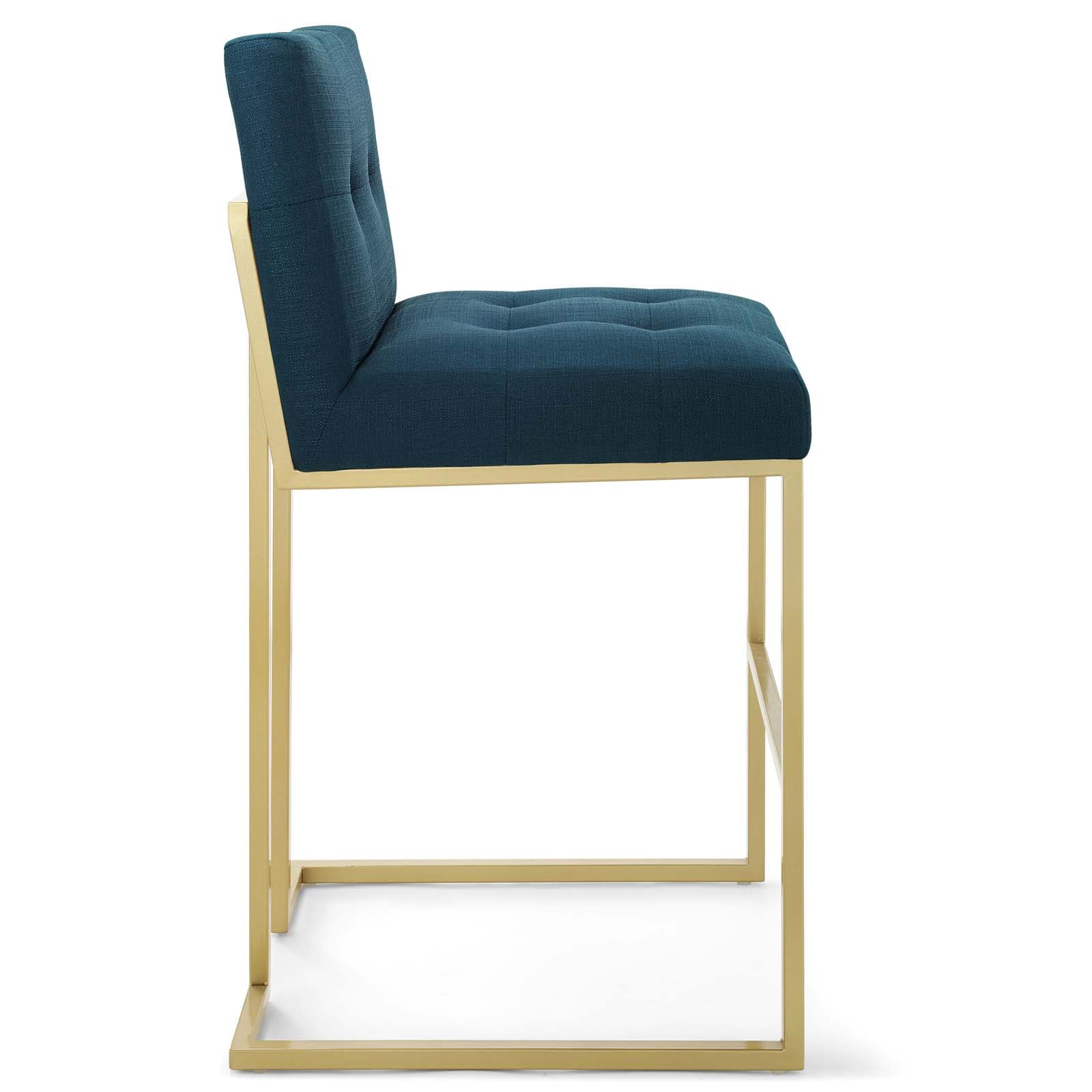 Modway Privy Gold Stainless Steel Upholstered Fabric Bar Stool | Bar Stools | Modishstore-3