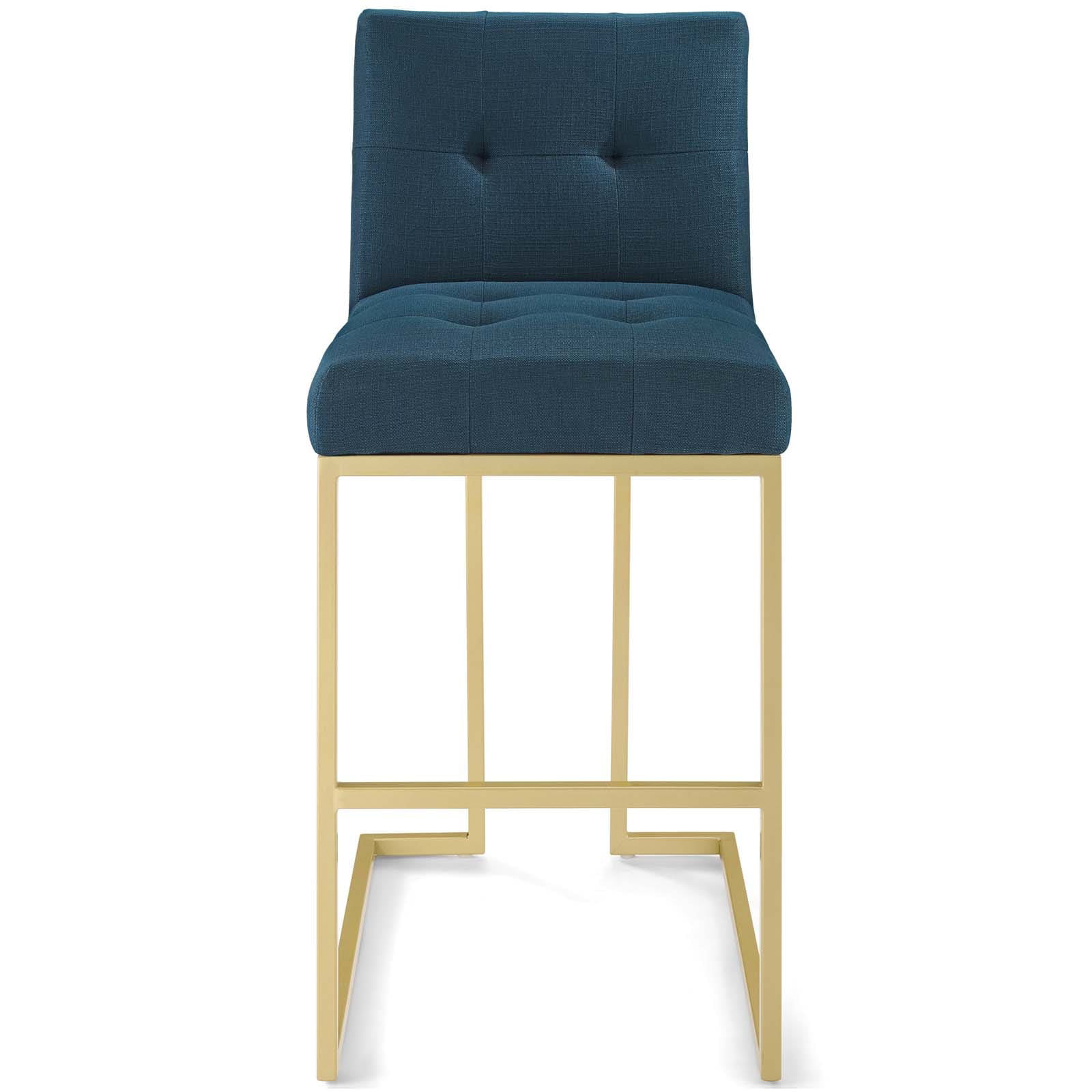 Modway Privy Gold Stainless Steel Upholstered Fabric Bar Stool | Bar Stools | Modishstore-5