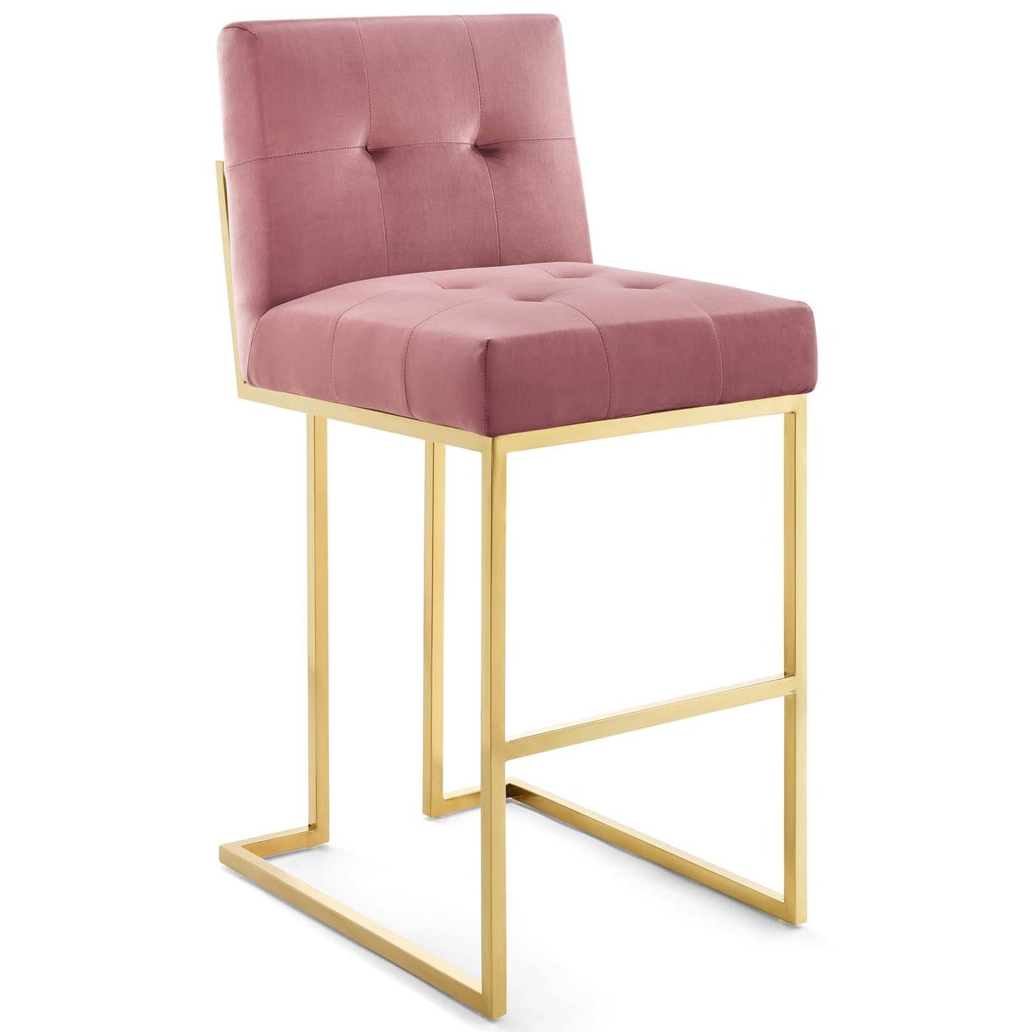 Modway Privy Gold Stainless Steel Performance Velvet Bar Stool | Bar Stools | Modishstore-10