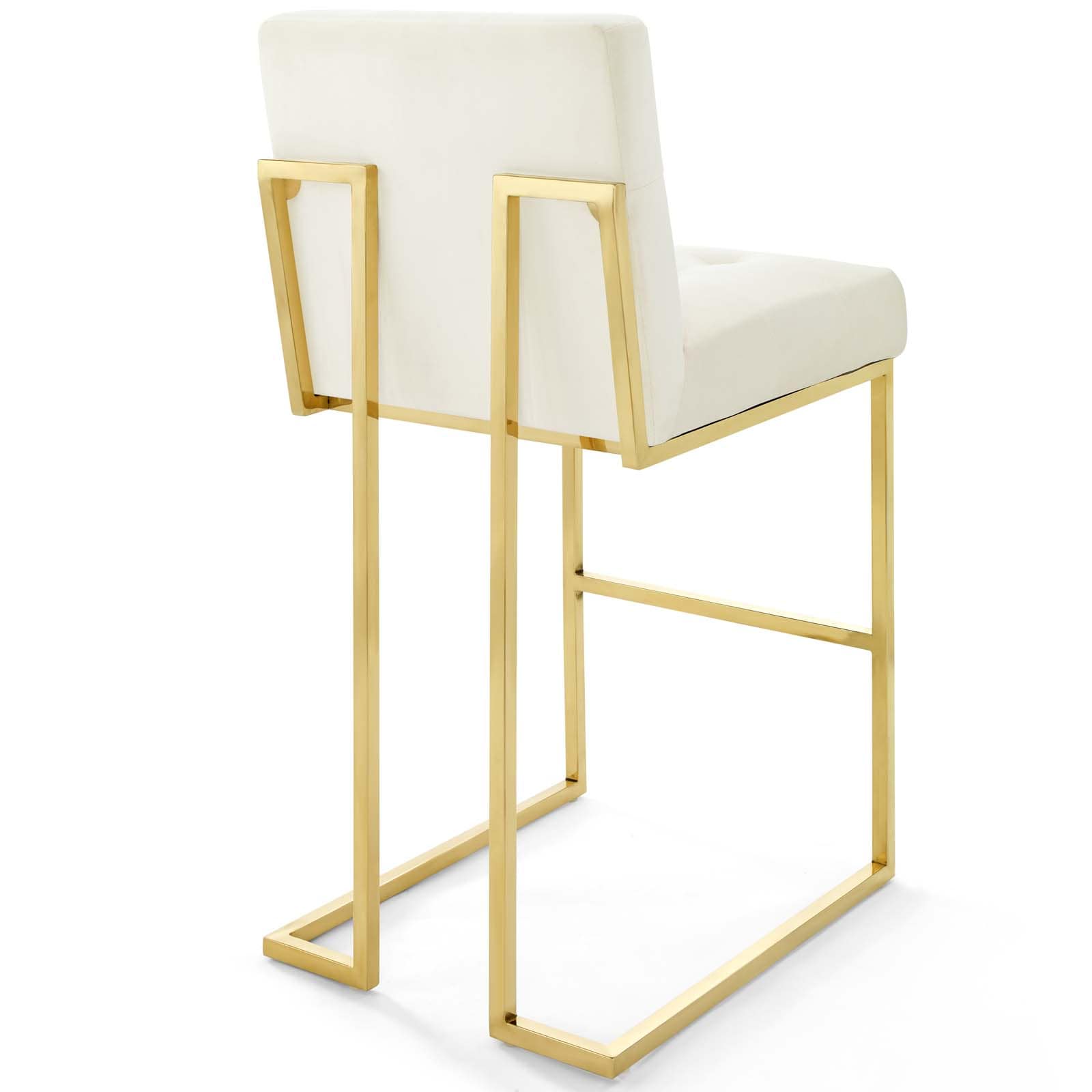 Modway Privy Gold Stainless Steel Performance Velvet Bar Stool | Bar Stools | Modishstore-28