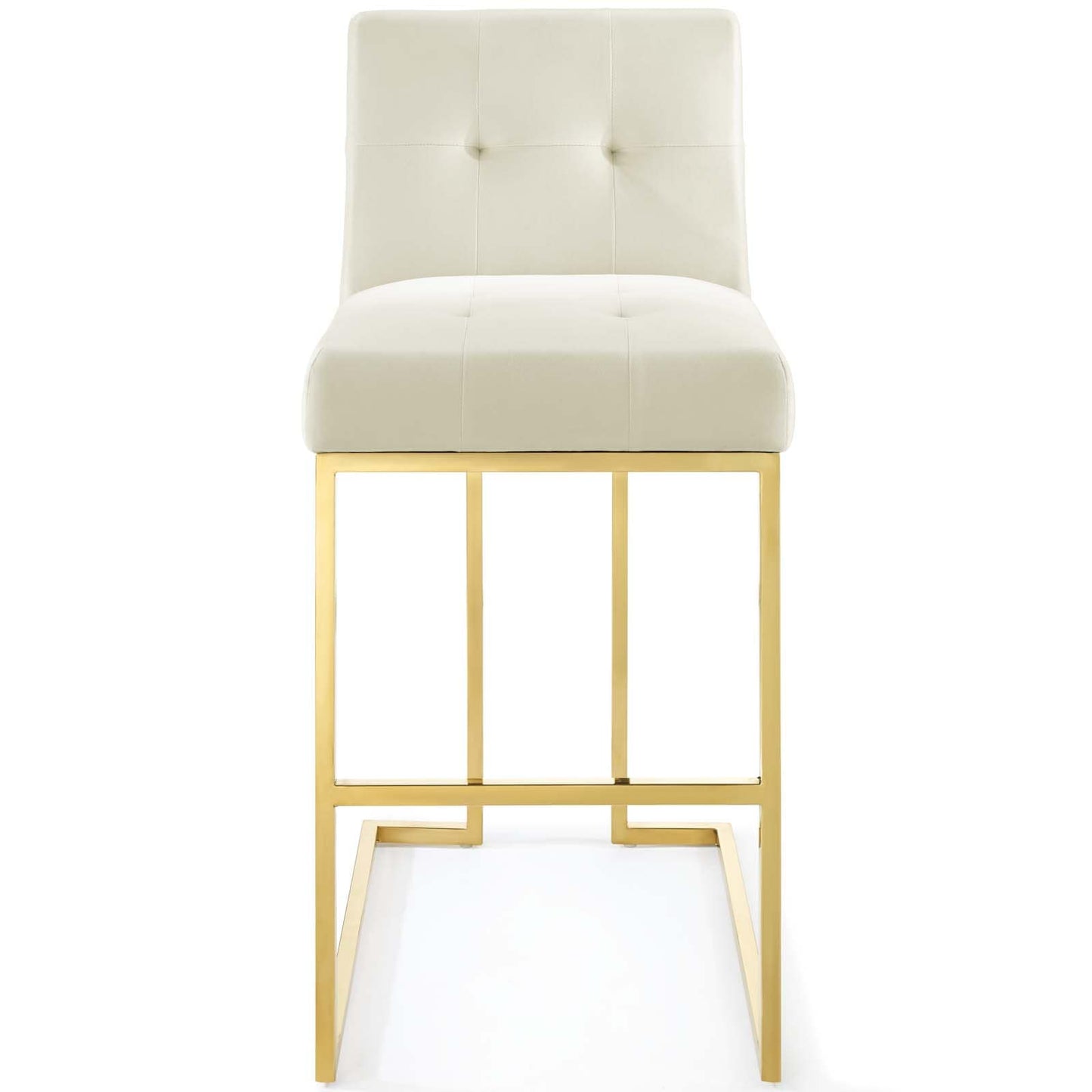 Modway Privy Gold Stainless Steel Performance Velvet Bar Stool | Bar Stools | Modishstore-29