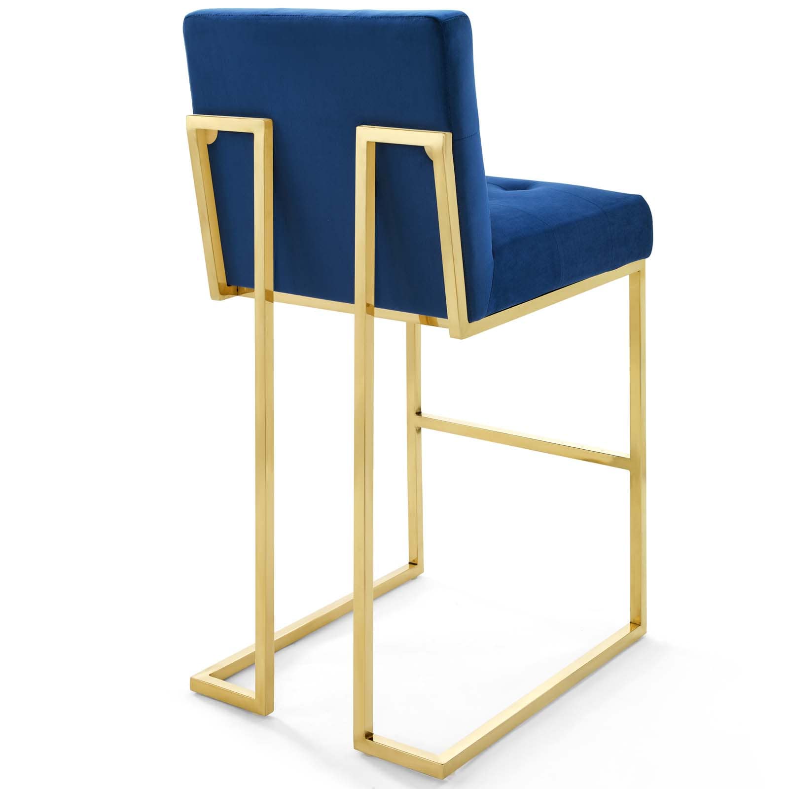 Modway Privy Gold Stainless Steel Performance Velvet Bar Stool | Bar Stools | Modishstore-36