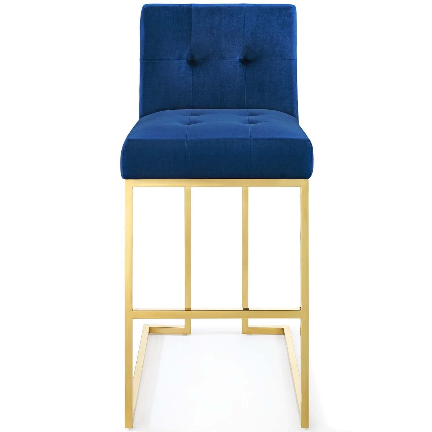 Modway Privy Gold Stainless Steel Performance Velvet Bar Stool | Bar Stools | Modishstore-37