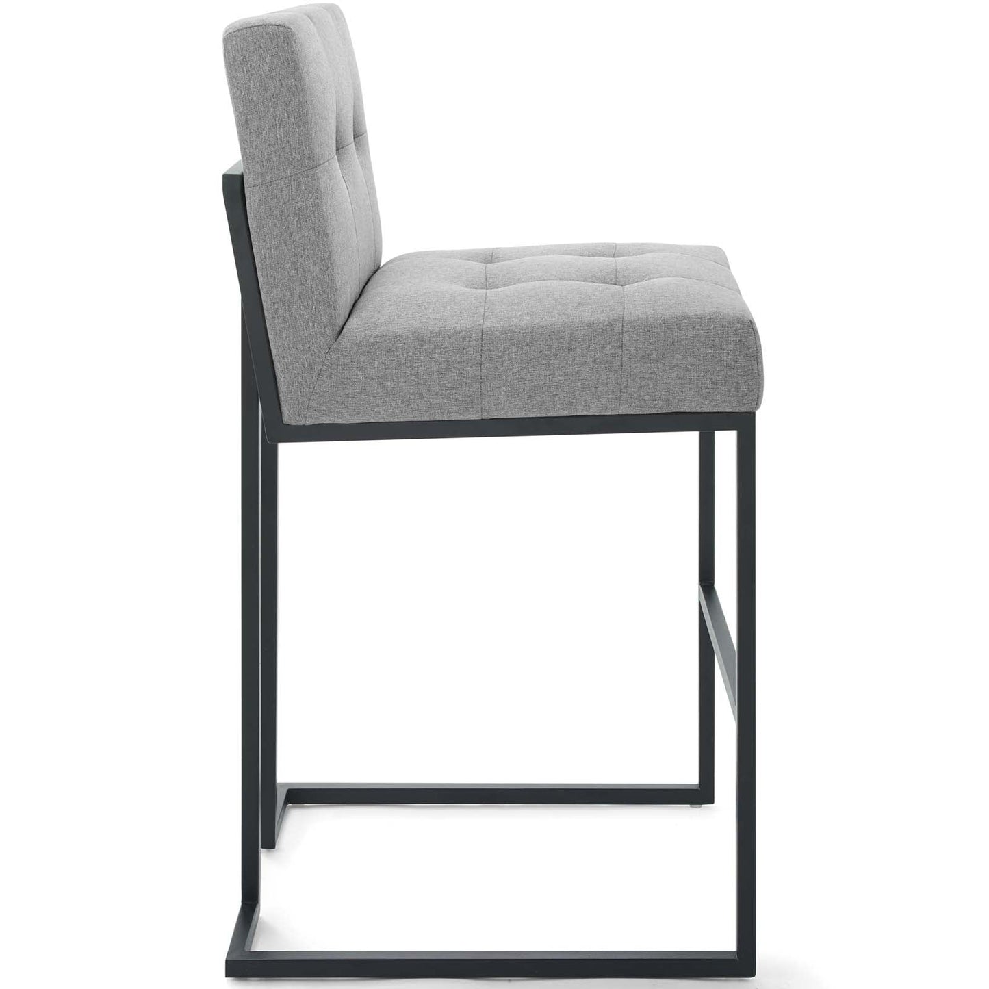 Privy Black Stainless Steel Upholstered Fabric Bar Stool By Modway - EEI-3857 | Bar Stools | Modishstore - 3