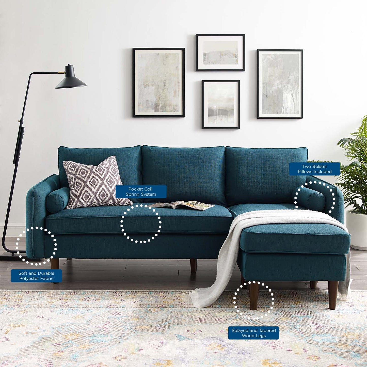 Modway Revive Upholstered Right or Left Sectional Sofa | Sofas | Modishstore-11