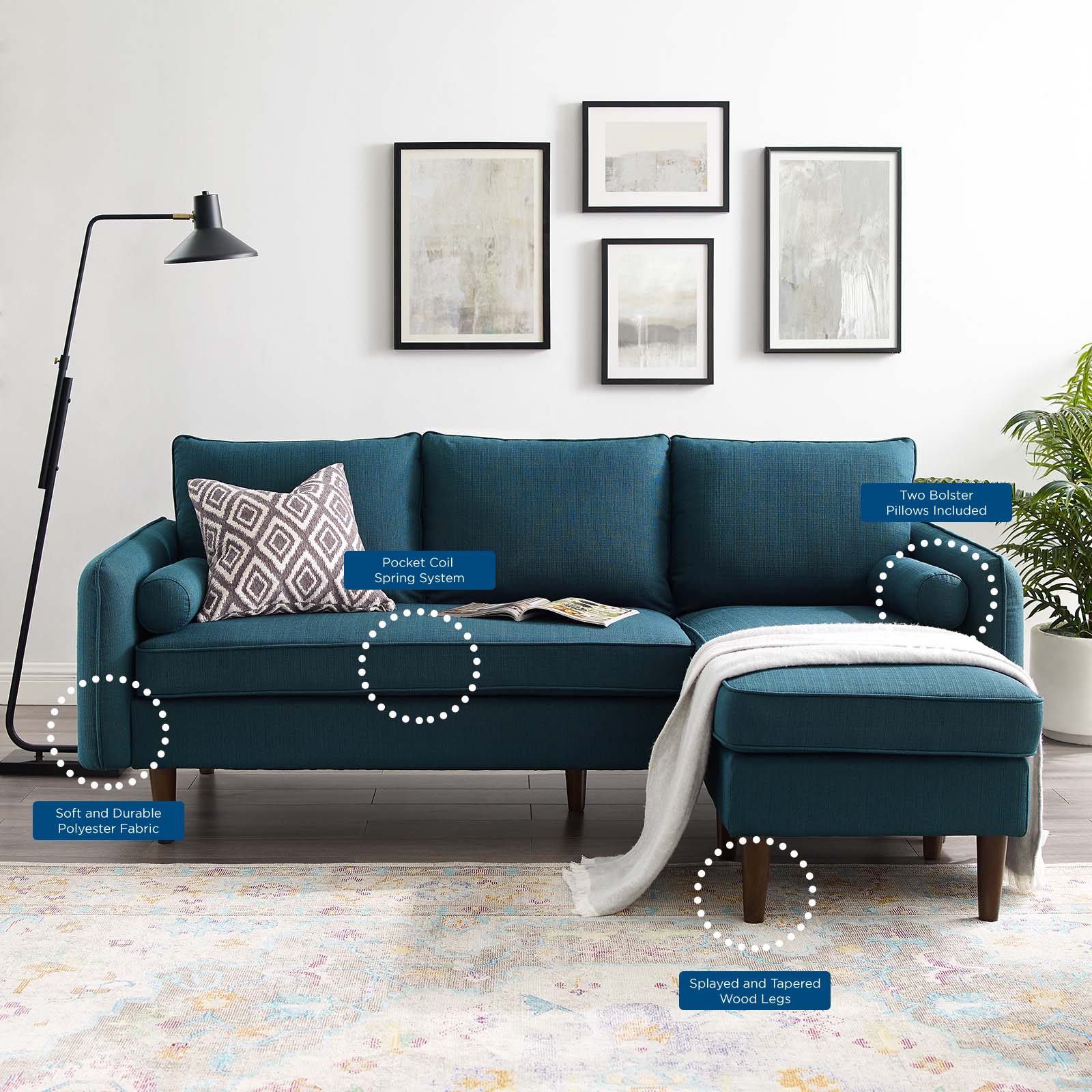 Modway Revive Upholstered Right or Left Sectional Sofa | Sofas | Modishstore-11