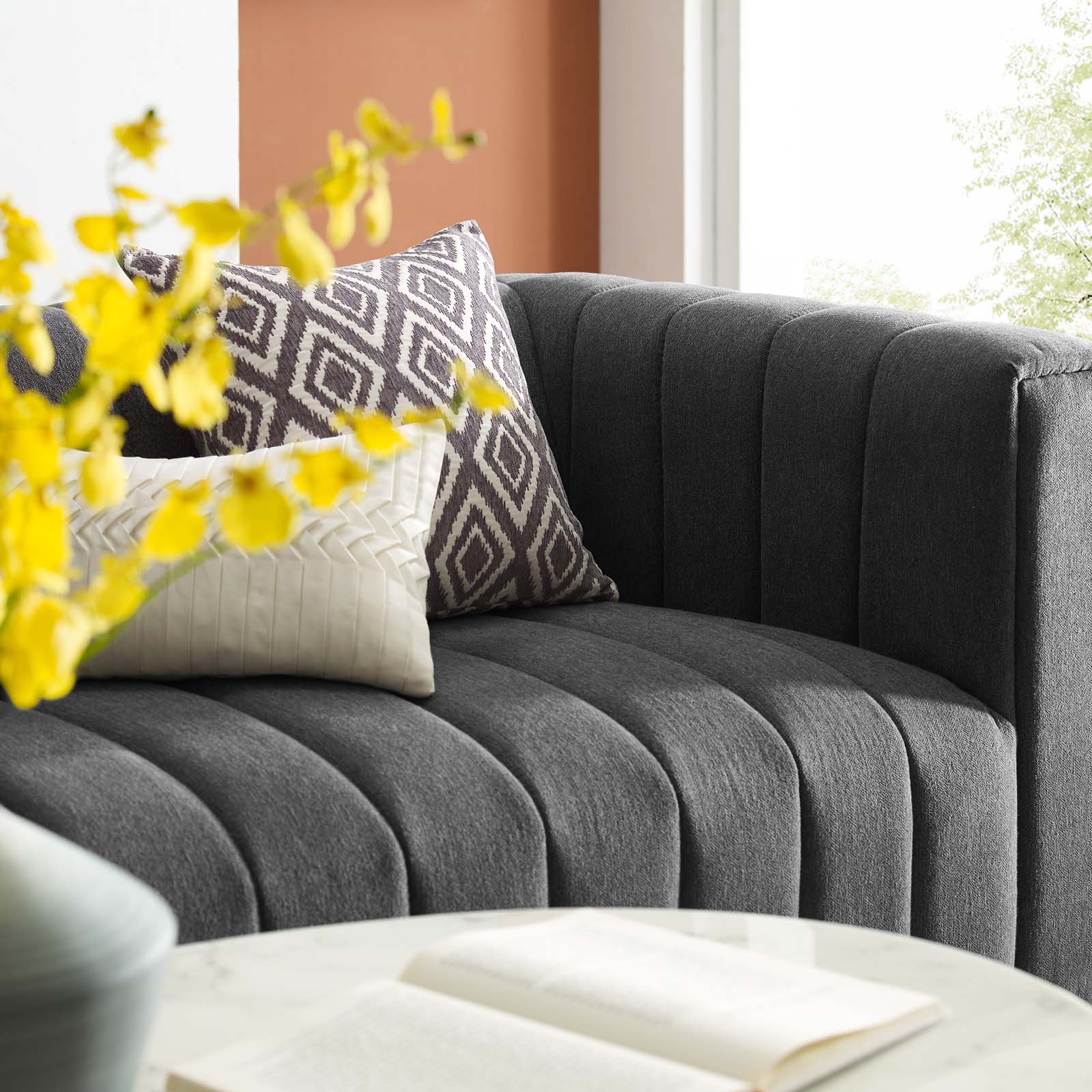 Modway Reflection Channel Tufted Upholstered Fabric Sofa | Sofas | Modishstore-19