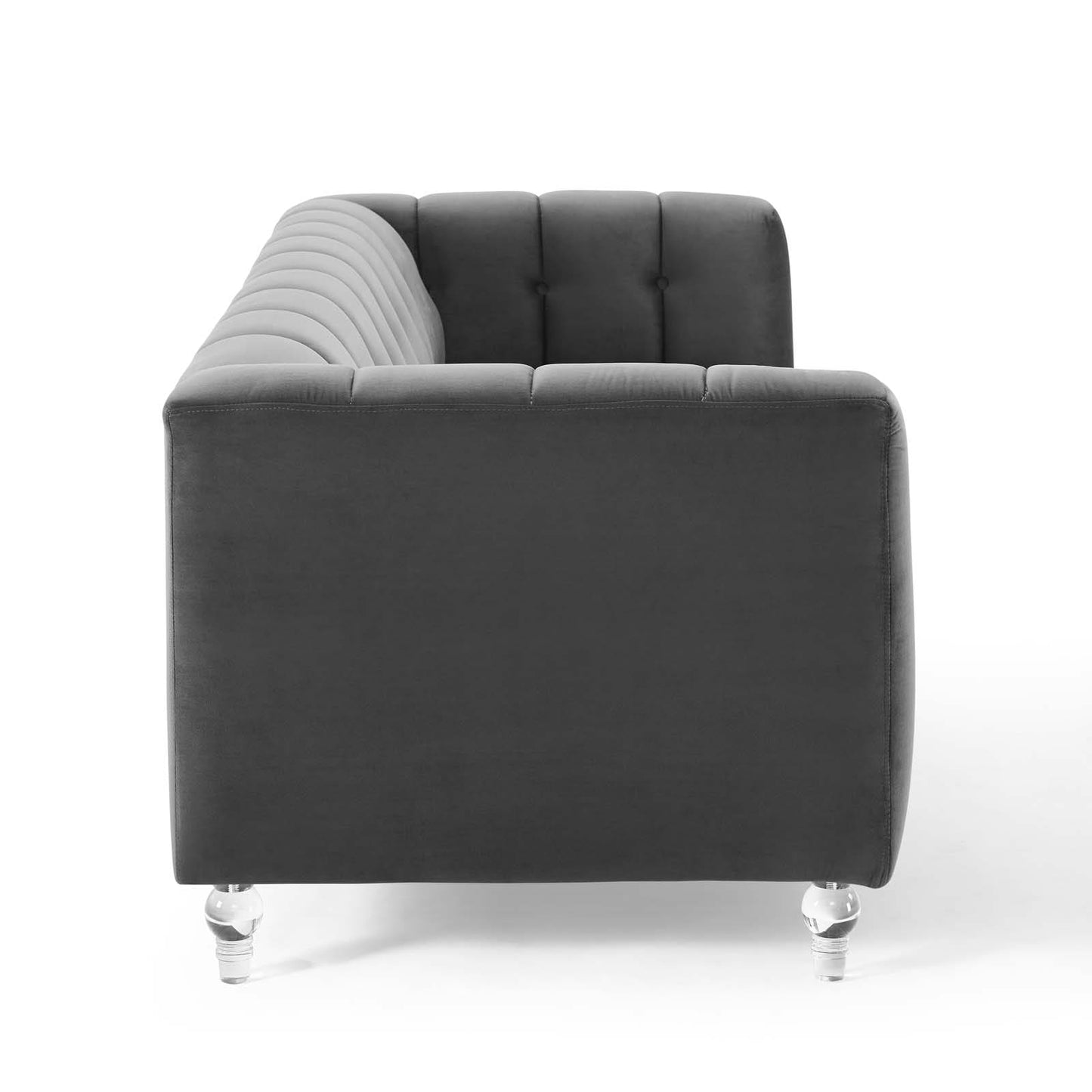 Modway Mesmer Channel Tufted Button Performance Velvet Sofa | Sofas | Modishstore-3