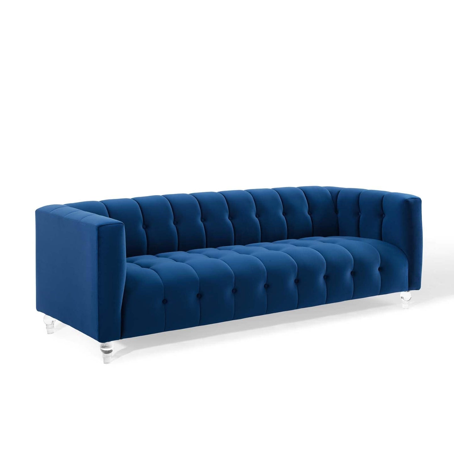Modway Mesmer Channel Tufted Button Performance Velvet Sofa | Sofas | Modishstore-16