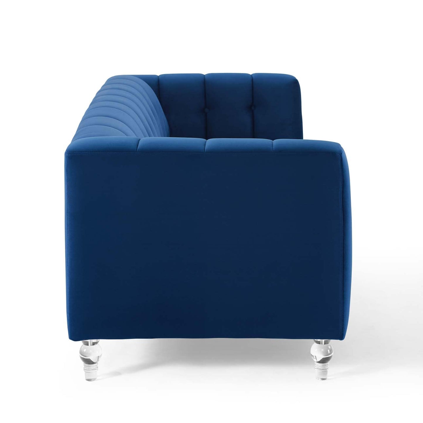 Modway Mesmer Channel Tufted Button Performance Velvet Sofa | Sofas | Modishstore-18