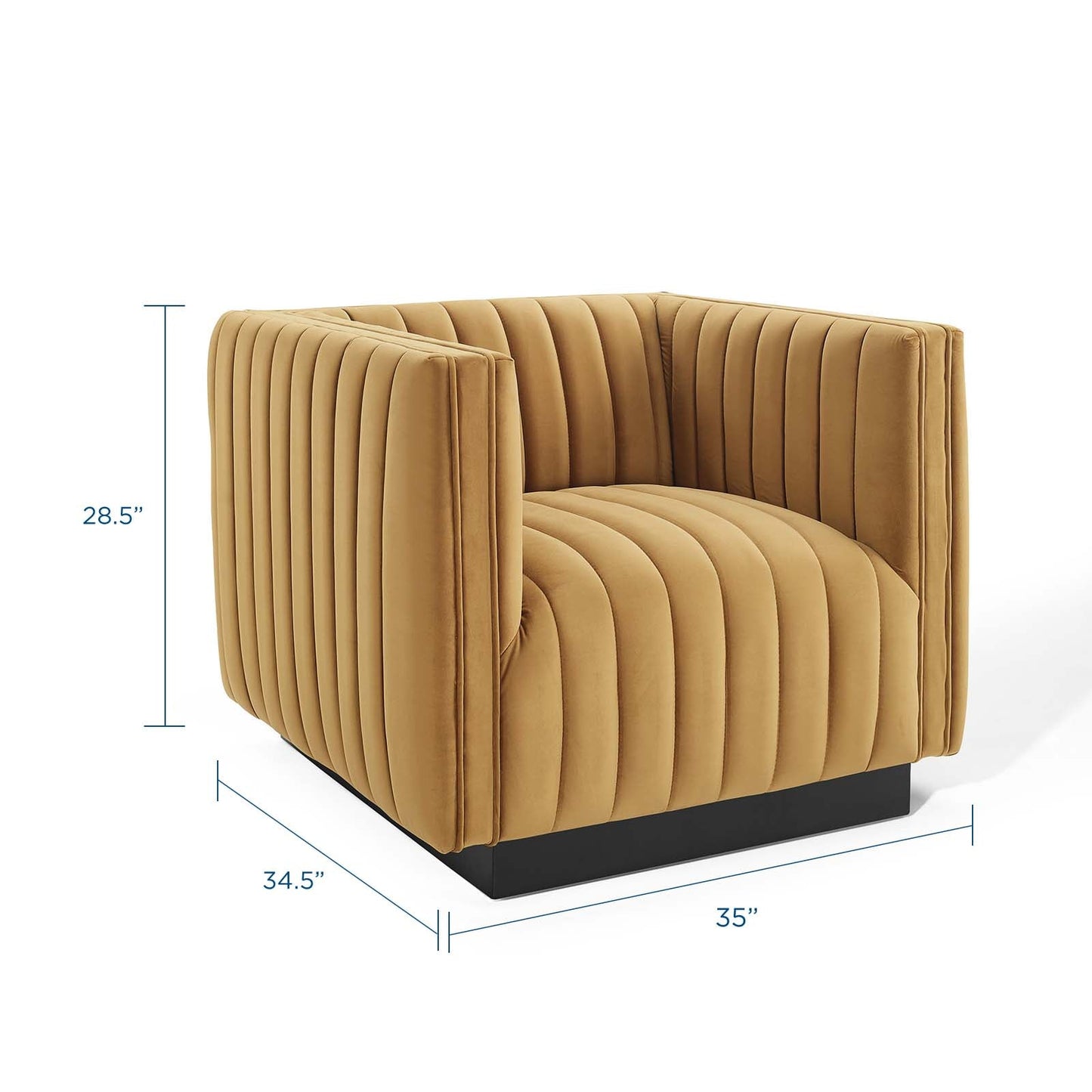 Modway Conjure Channel Tufted Performance Velvet Accent Armchair - EEI-3884