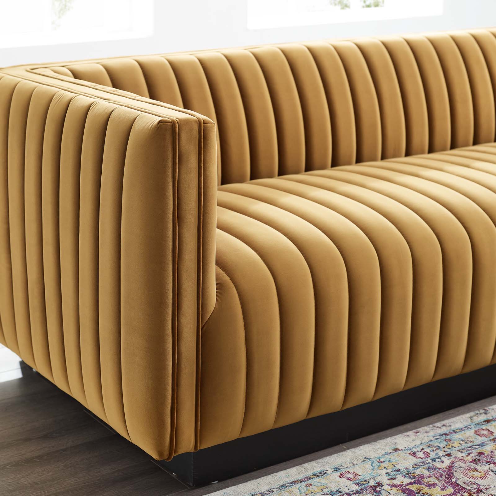Modway Conjure Channel Tufted Velvet Sofa | Sofas | 