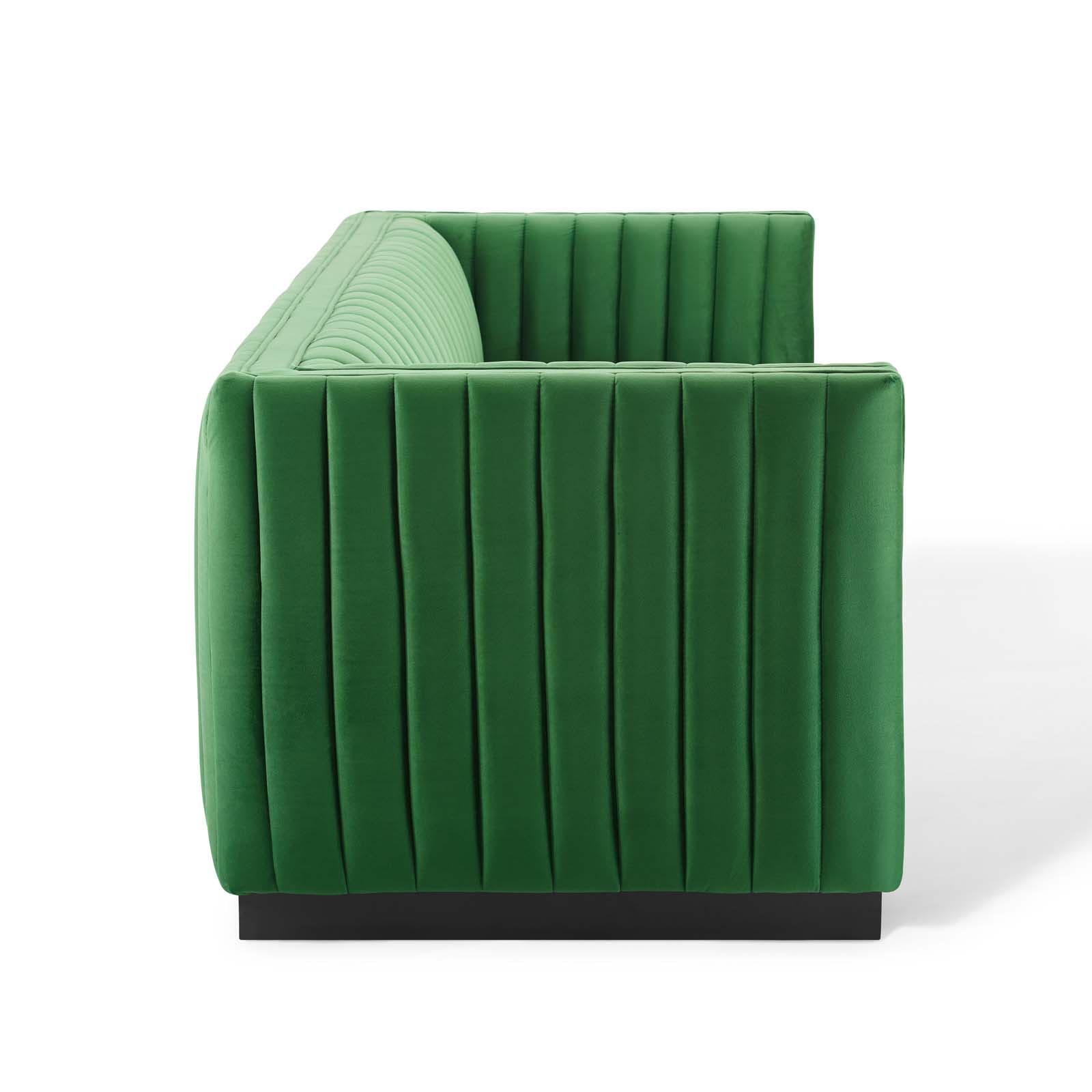 Modway Conjure Channel Tufted Velvet Sofa | Sofas | 