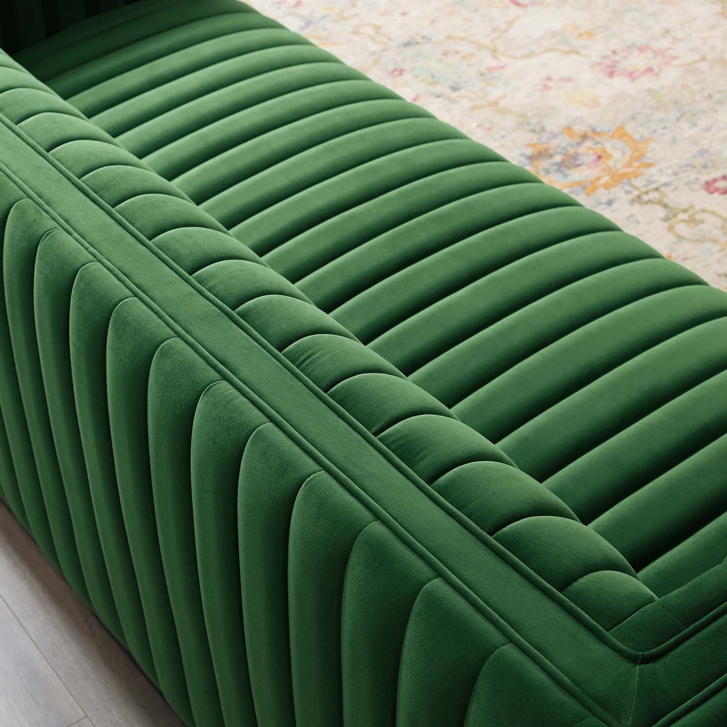 Modway Conjure Channel Tufted Velvet Sofa | Sofas | 