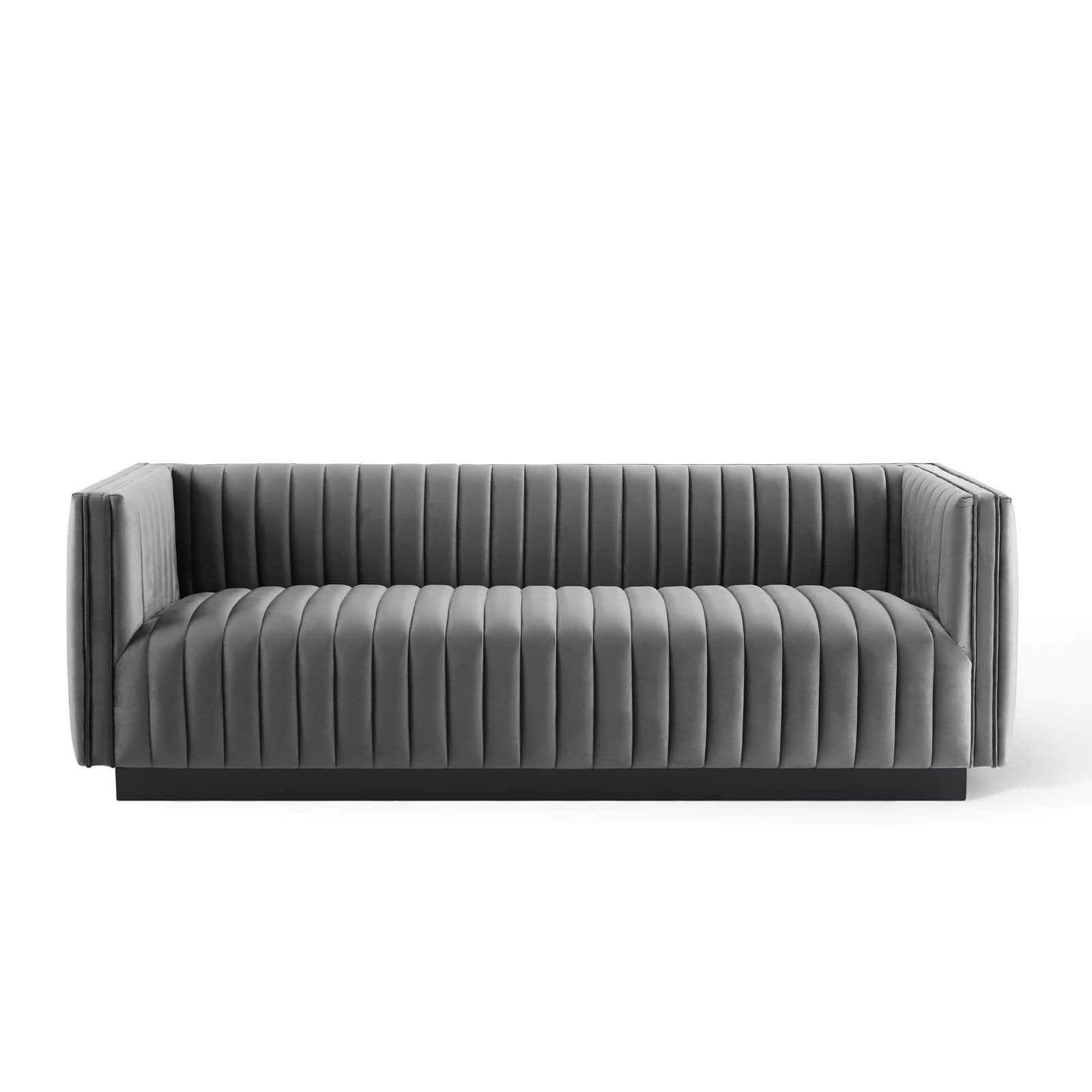 Modway Conjure Channel Tufted Velvet Sofa | Sofas | 