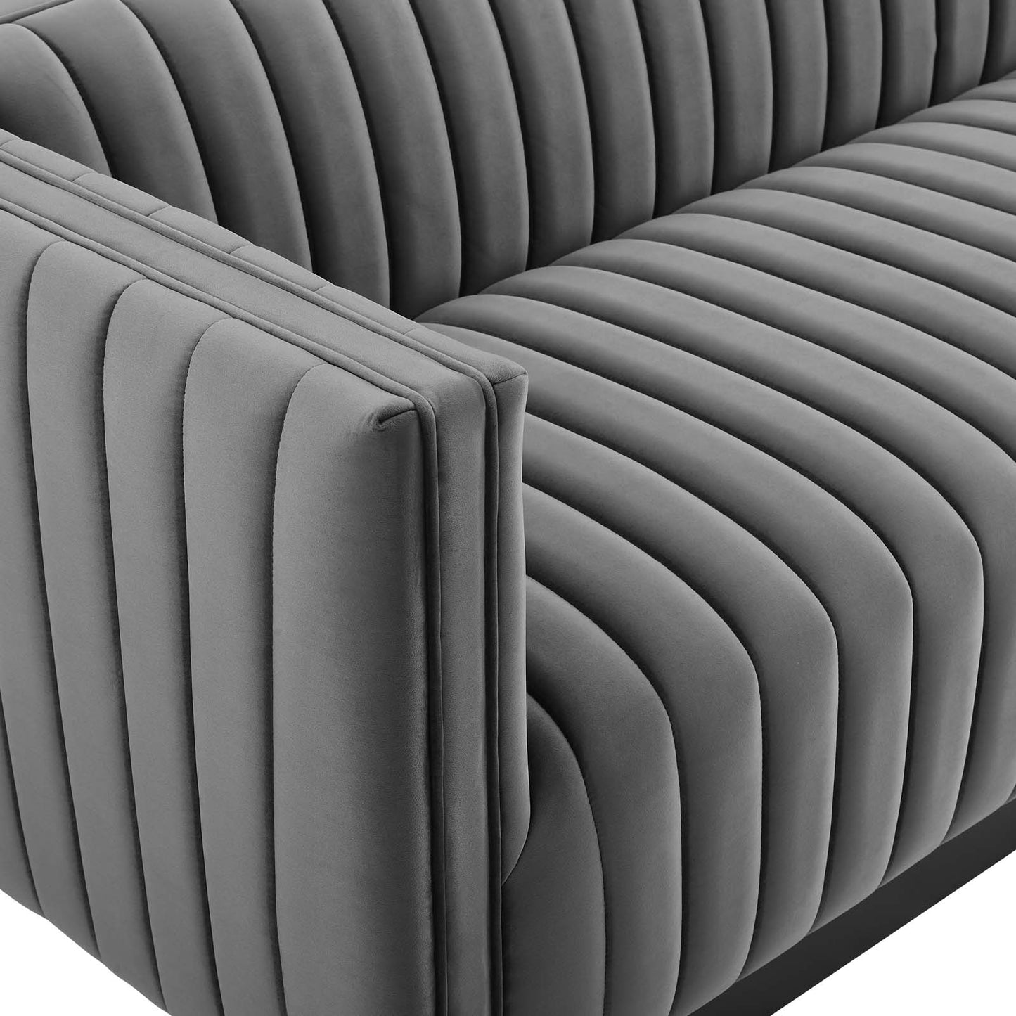Modway Conjure Channel Tufted Velvet Sofa | Sofas | 