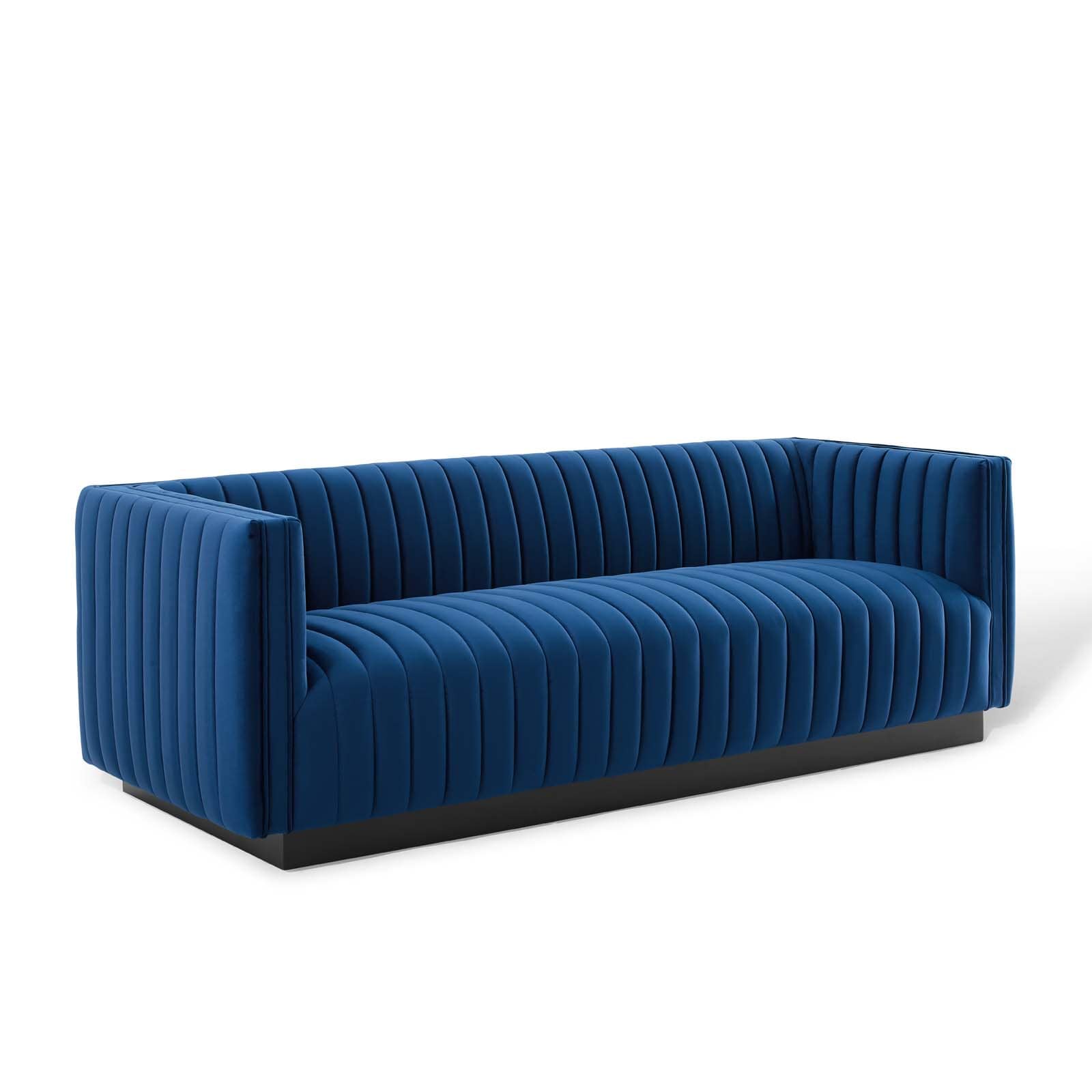 Modway Conjure Channel Tufted Velvet Sofa | Sofas | 