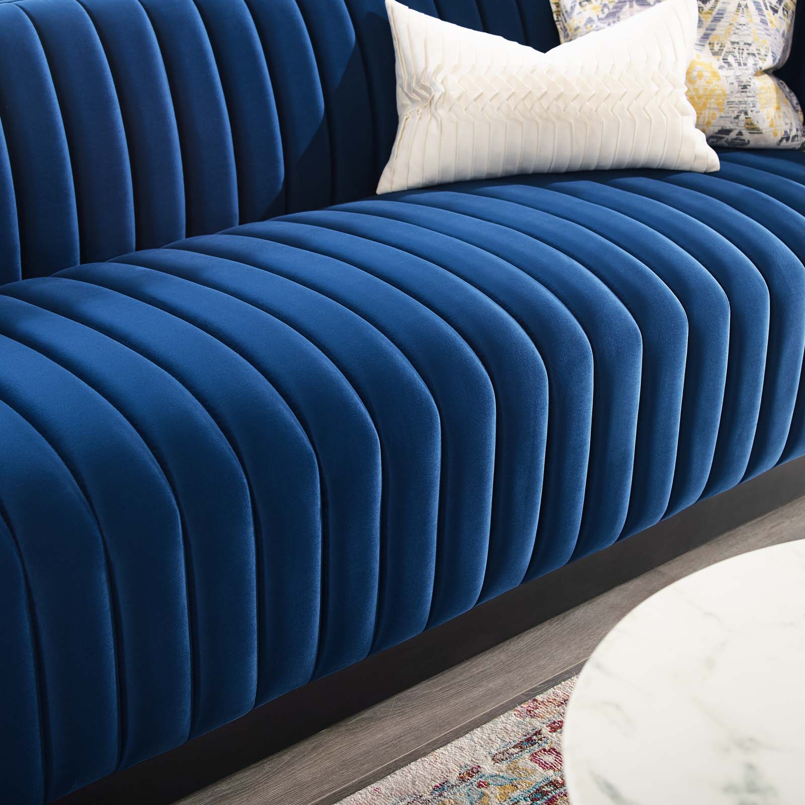 Modway Conjure Channel Tufted Velvet Sofa | Sofas | 