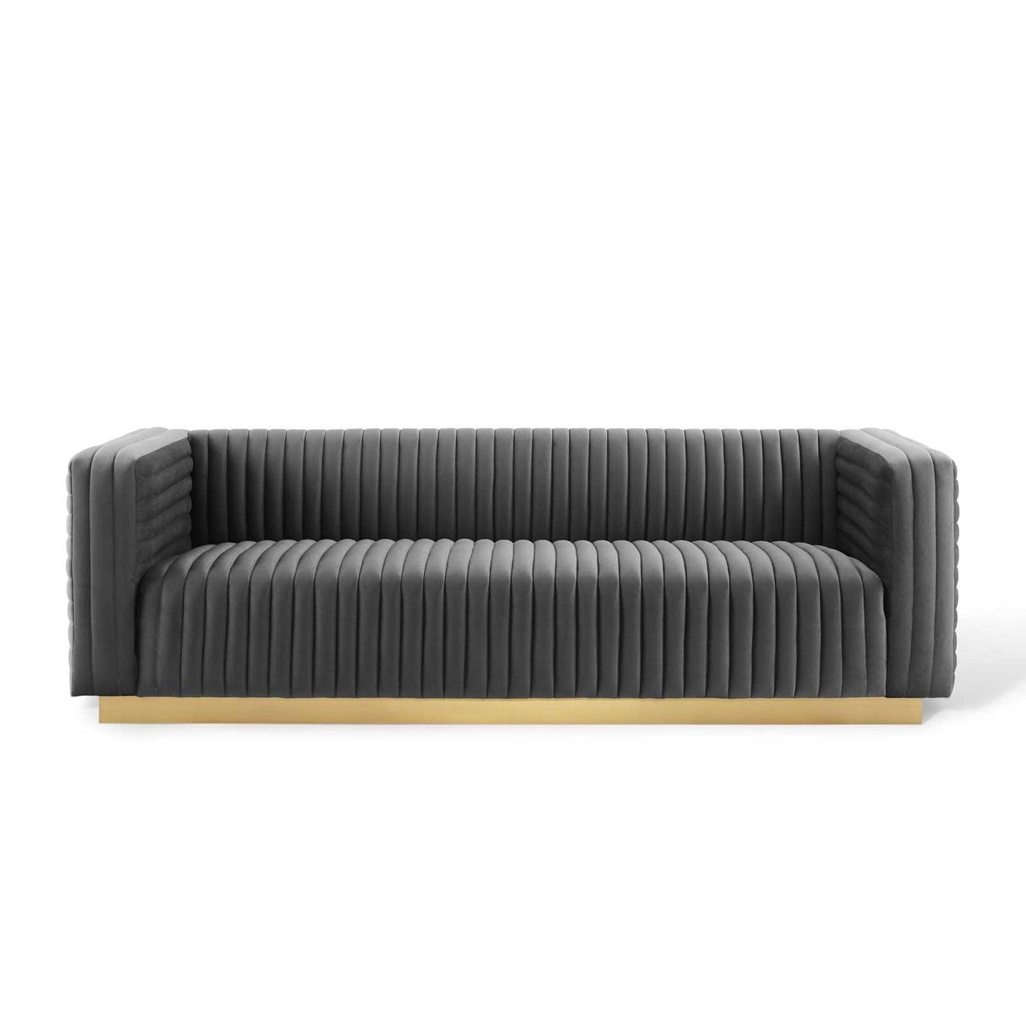 Modway Charisma Channel Tufted Performance Velvet Living Room Sofa | Sofas | 
