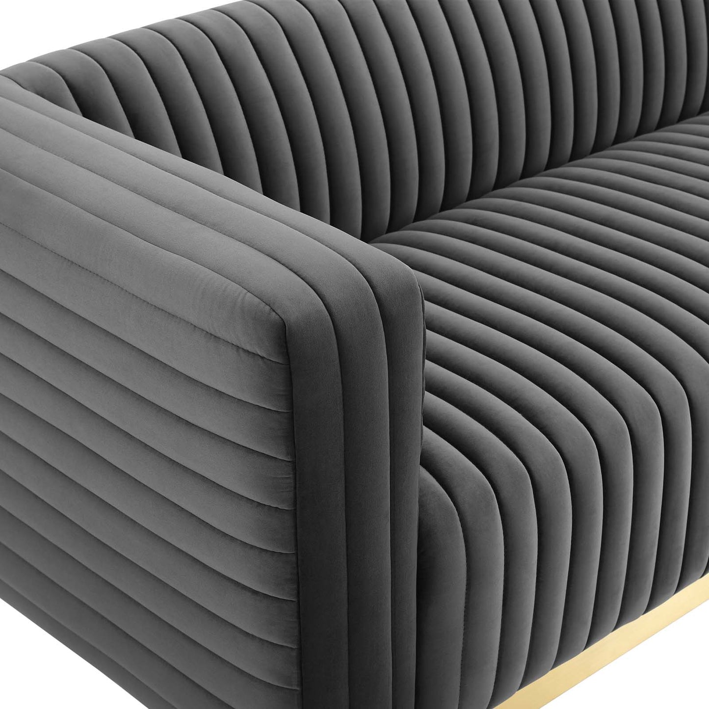 Modway Charisma Channel Tufted Performance Velvet Living Room Sofa | Sofas | 