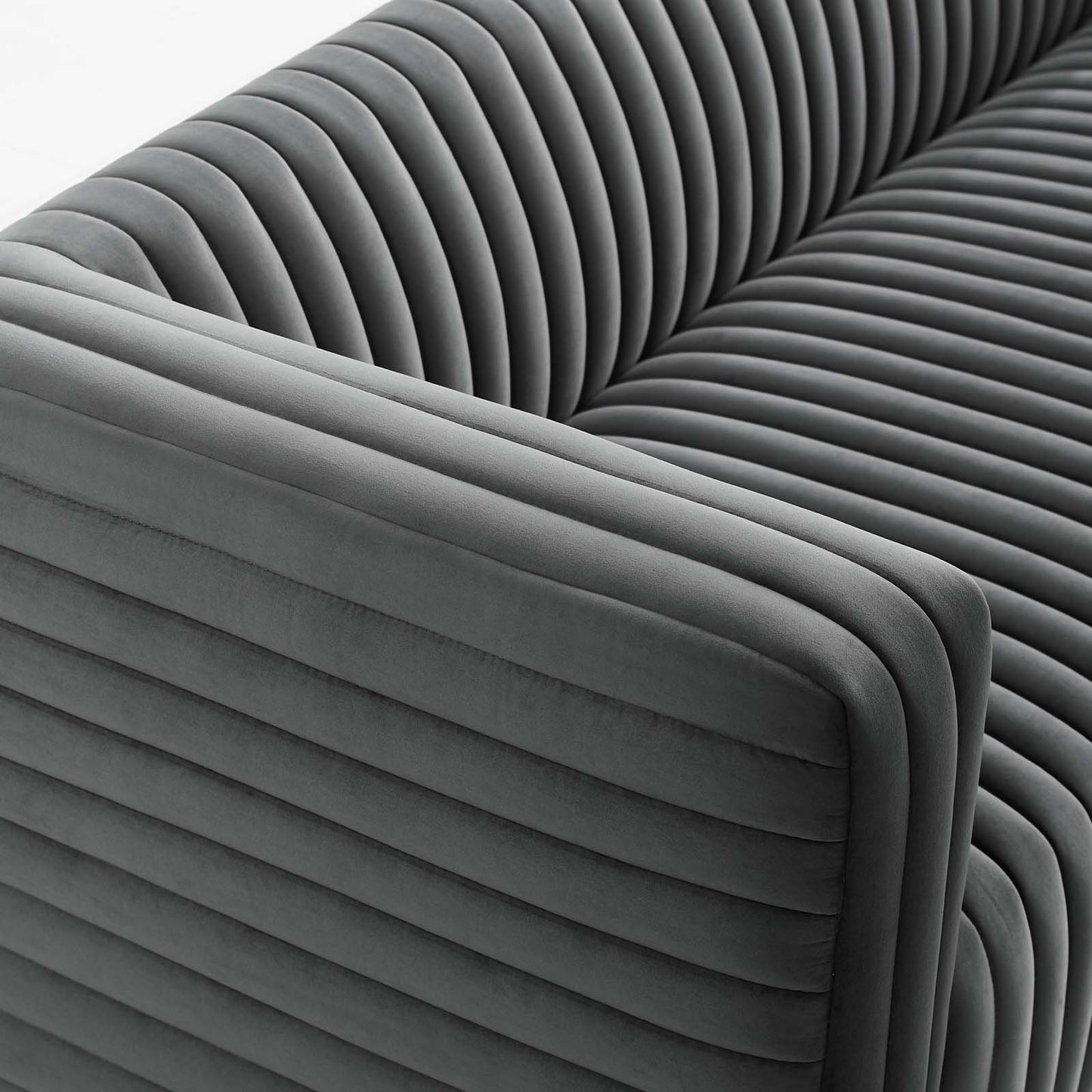 Modway Charisma Channel Tufted Performance Velvet Living Room Sofa | Sofas | 