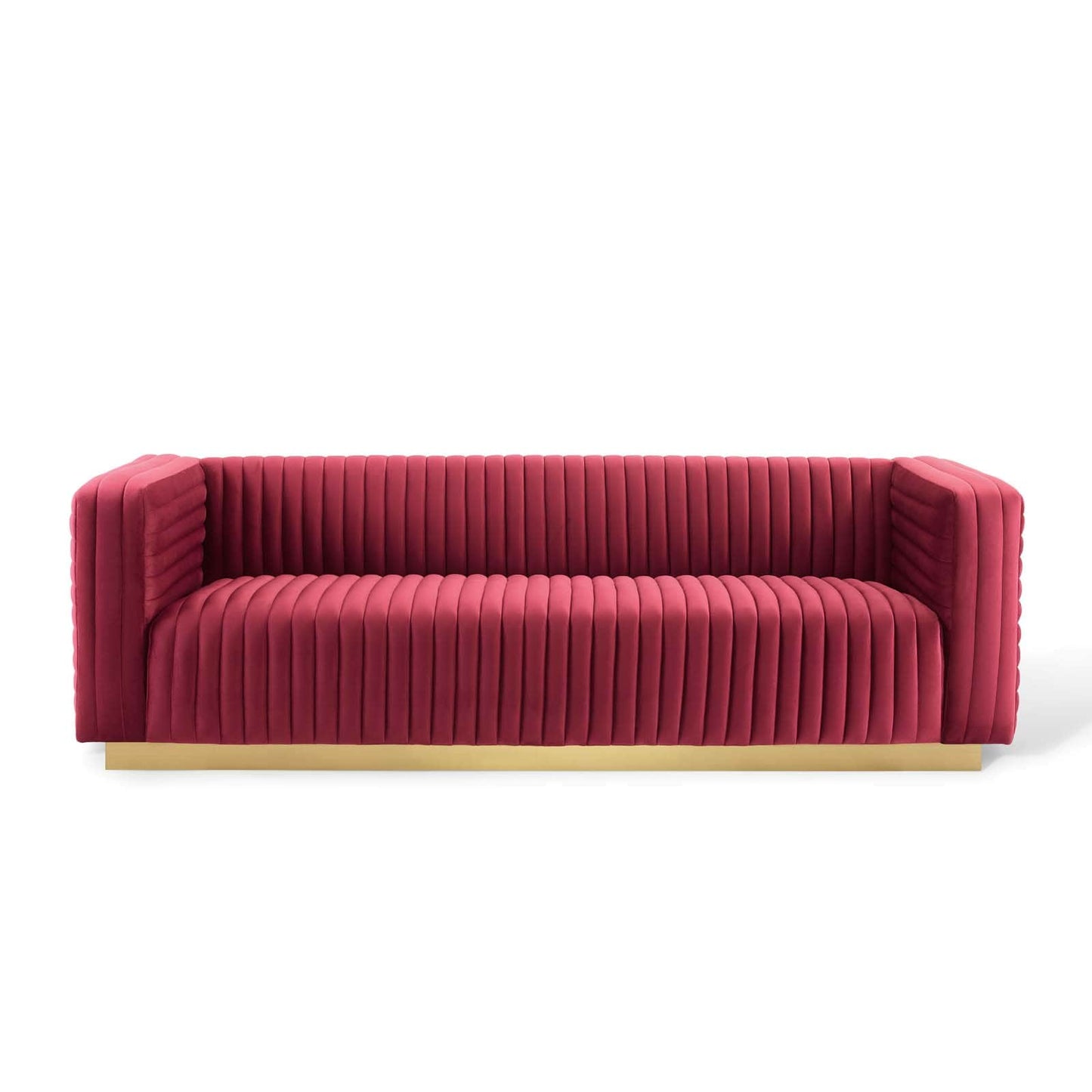 Modway Charisma Channel Tufted Performance Velvet Living Room Sofa | Sofas | 