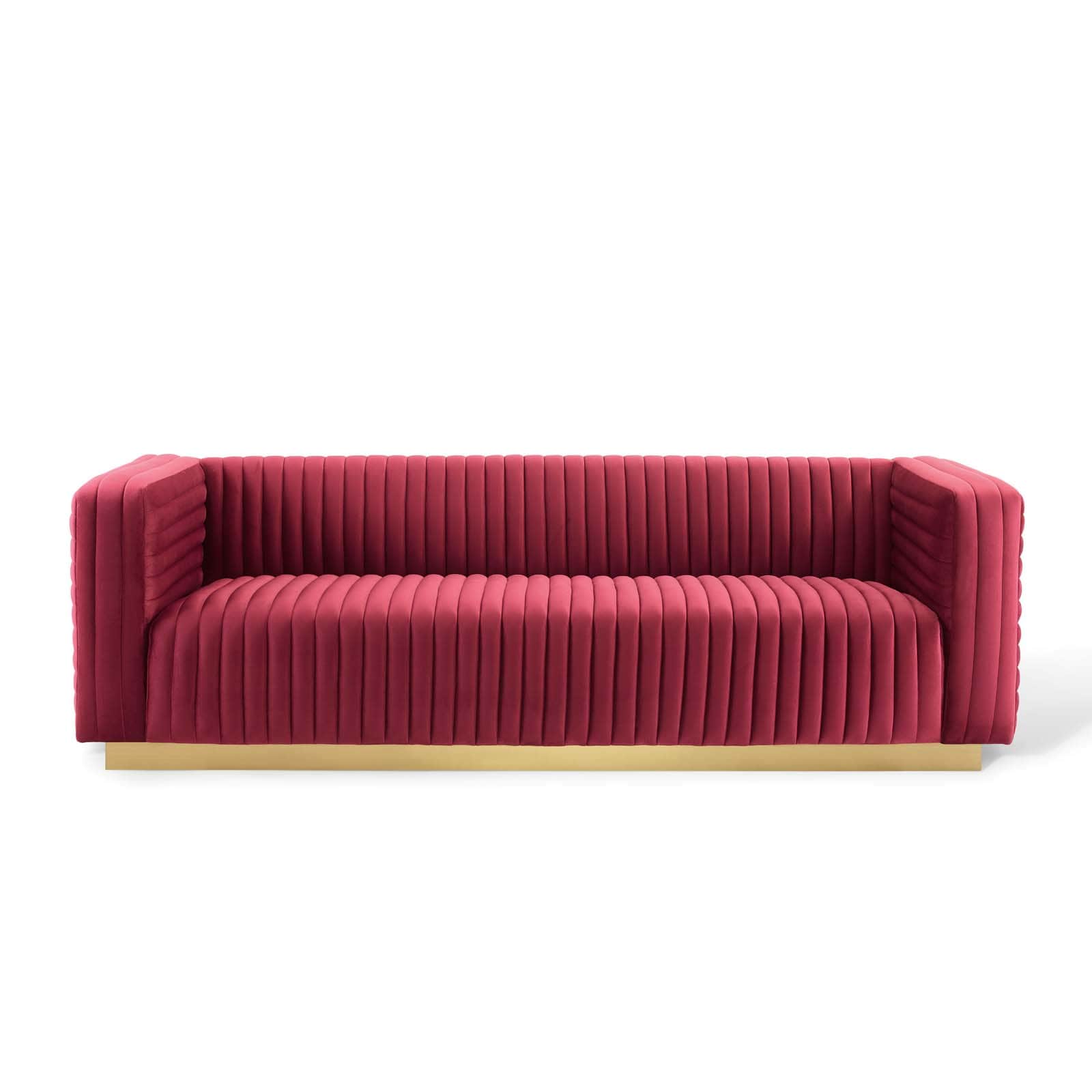 Modway Charisma Channel Tufted Performance Velvet Living Room Sofa | Sofas | 