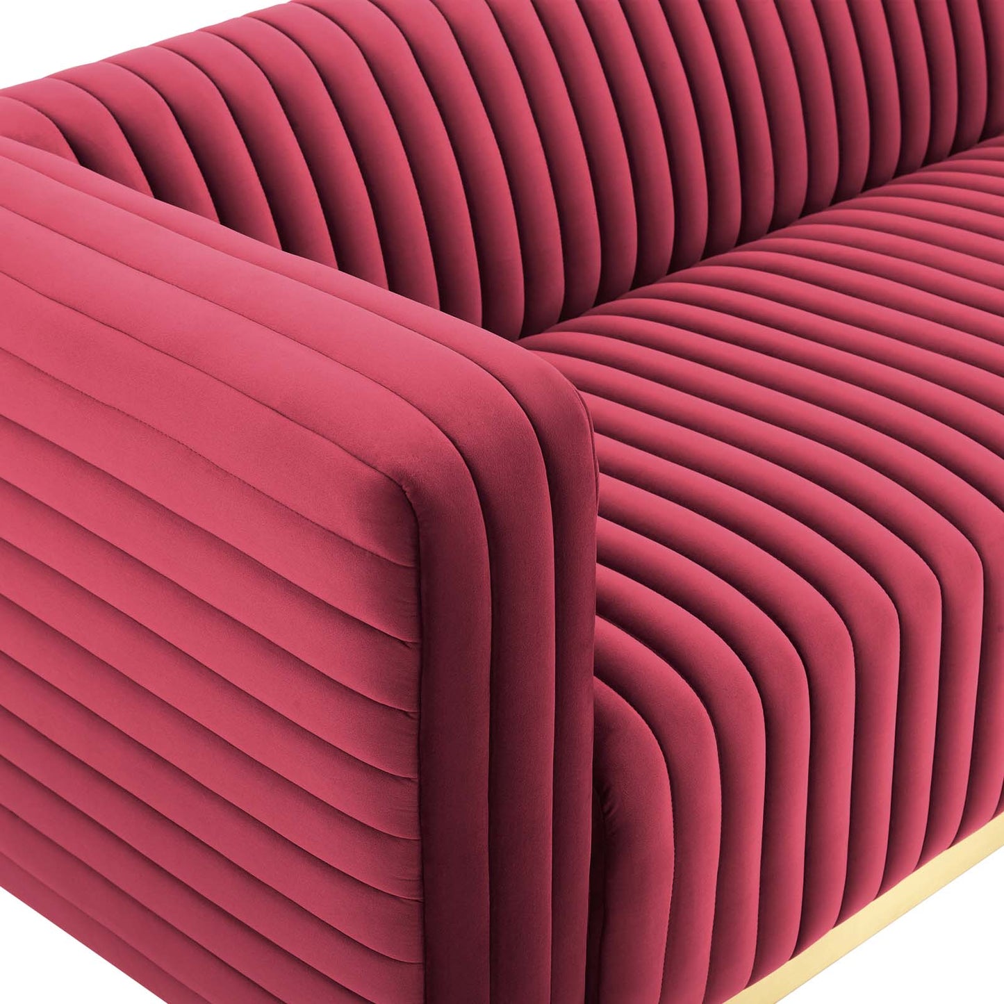 Modway Charisma Channel Tufted Performance Velvet Living Room Sofa | Sofas | 