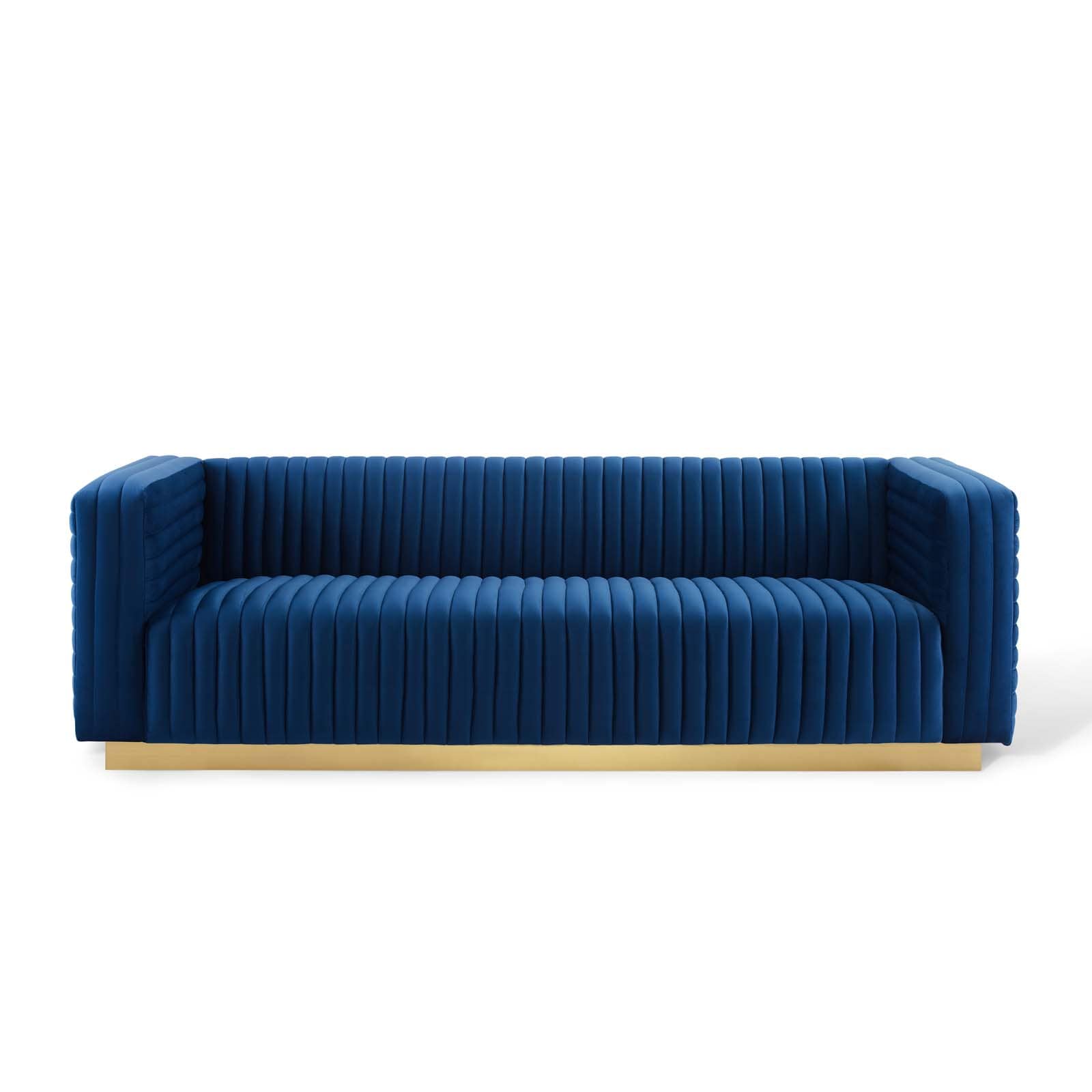 Modway Charisma Channel Tufted Performance Velvet Living Room Sofa | Sofas | 