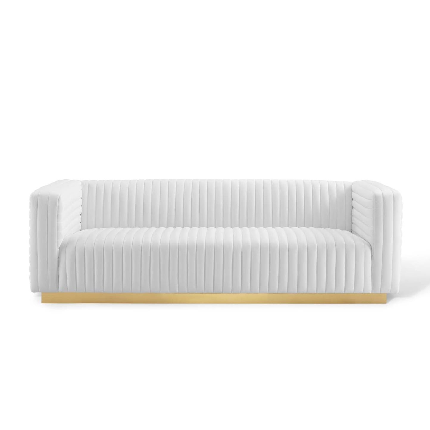 Modway Charisma Channel Tufted Performance Velvet Living Room Sofa | Sofas | 