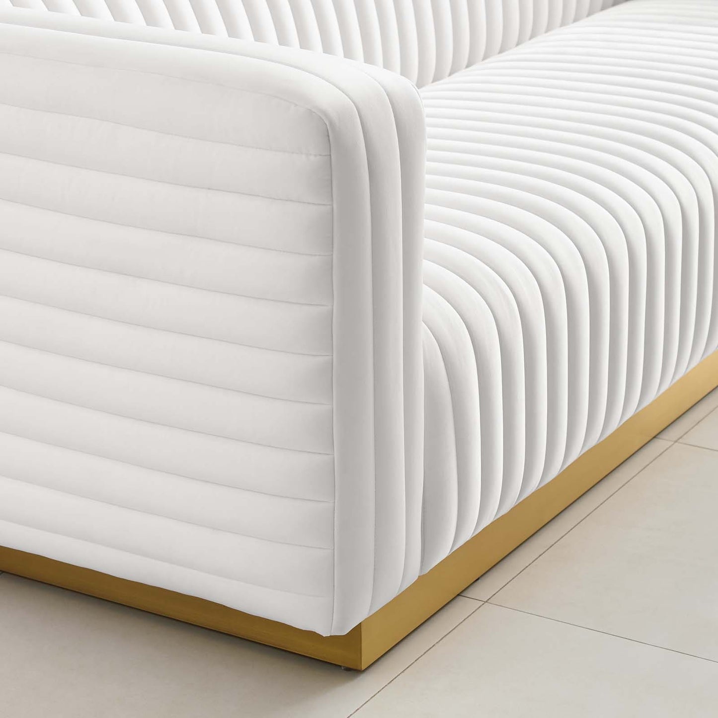 Modway Charisma Channel Tufted Performance Velvet Living Room Sofa | Sofas | 