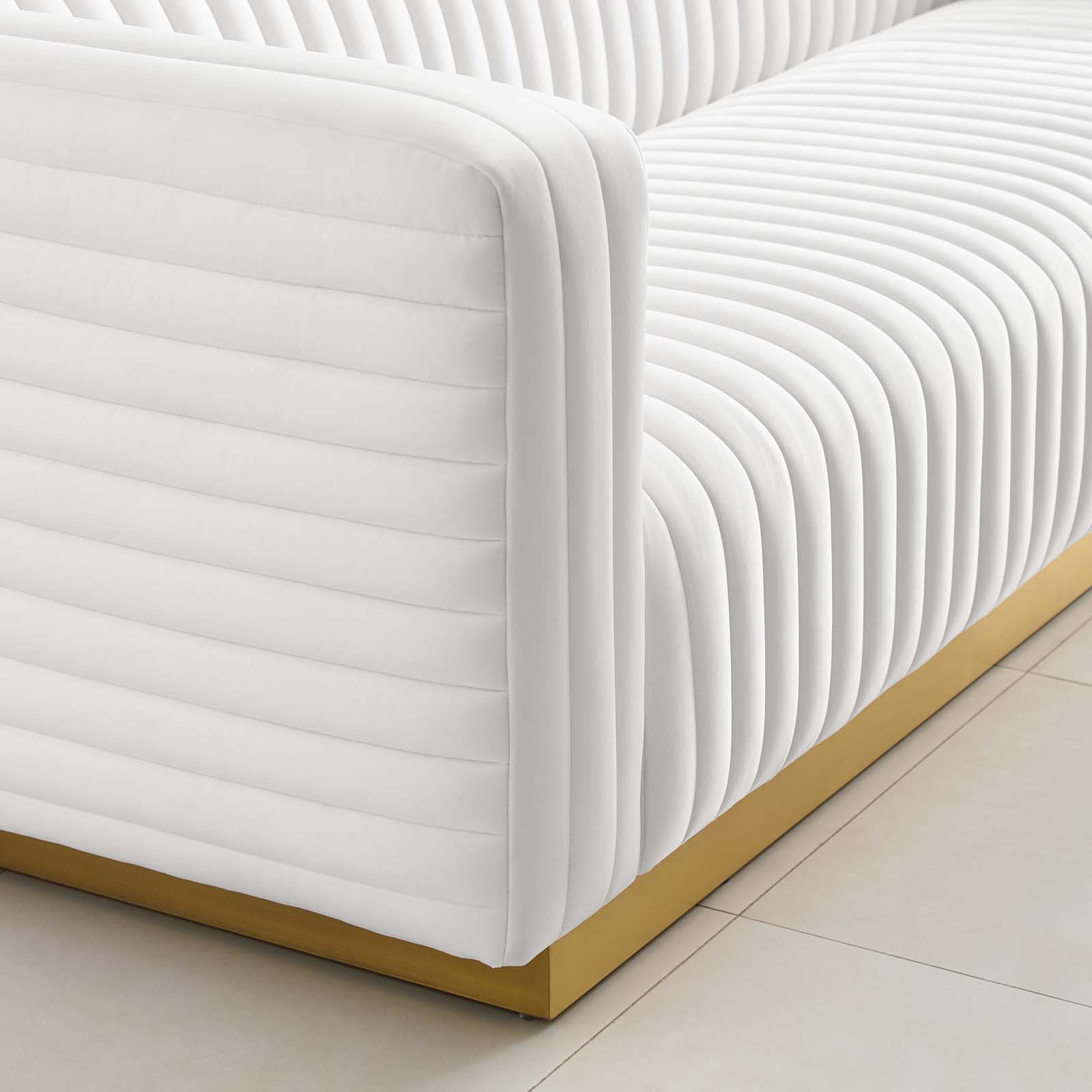Modway Charisma Channel Tufted Performance Velvet Living Room Sofa | Sofas | 