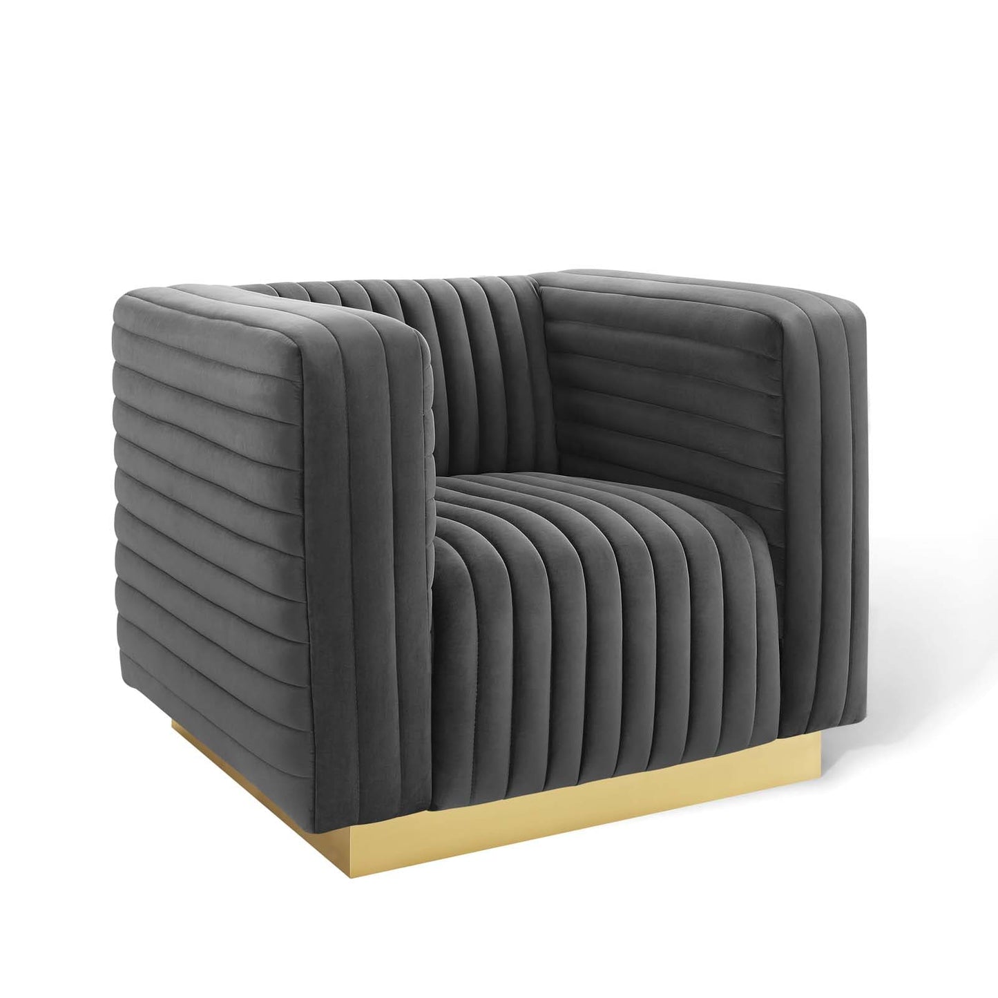 Modway Charisma Channel Tufted Performance Velvet Accent Armchair | Armchairs