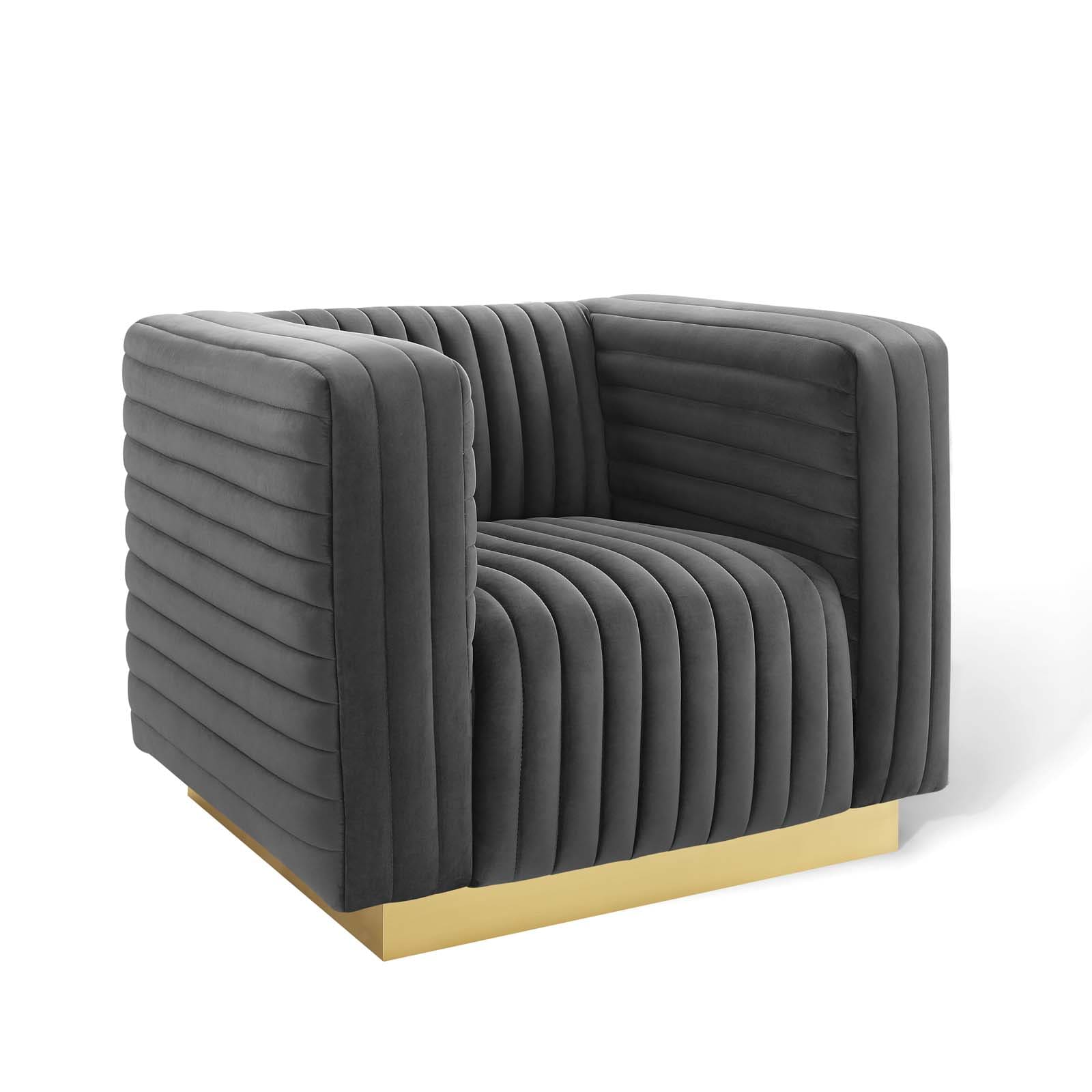 Modway Charisma Channel Tufted Performance Velvet Accent Armchair | Armchairs