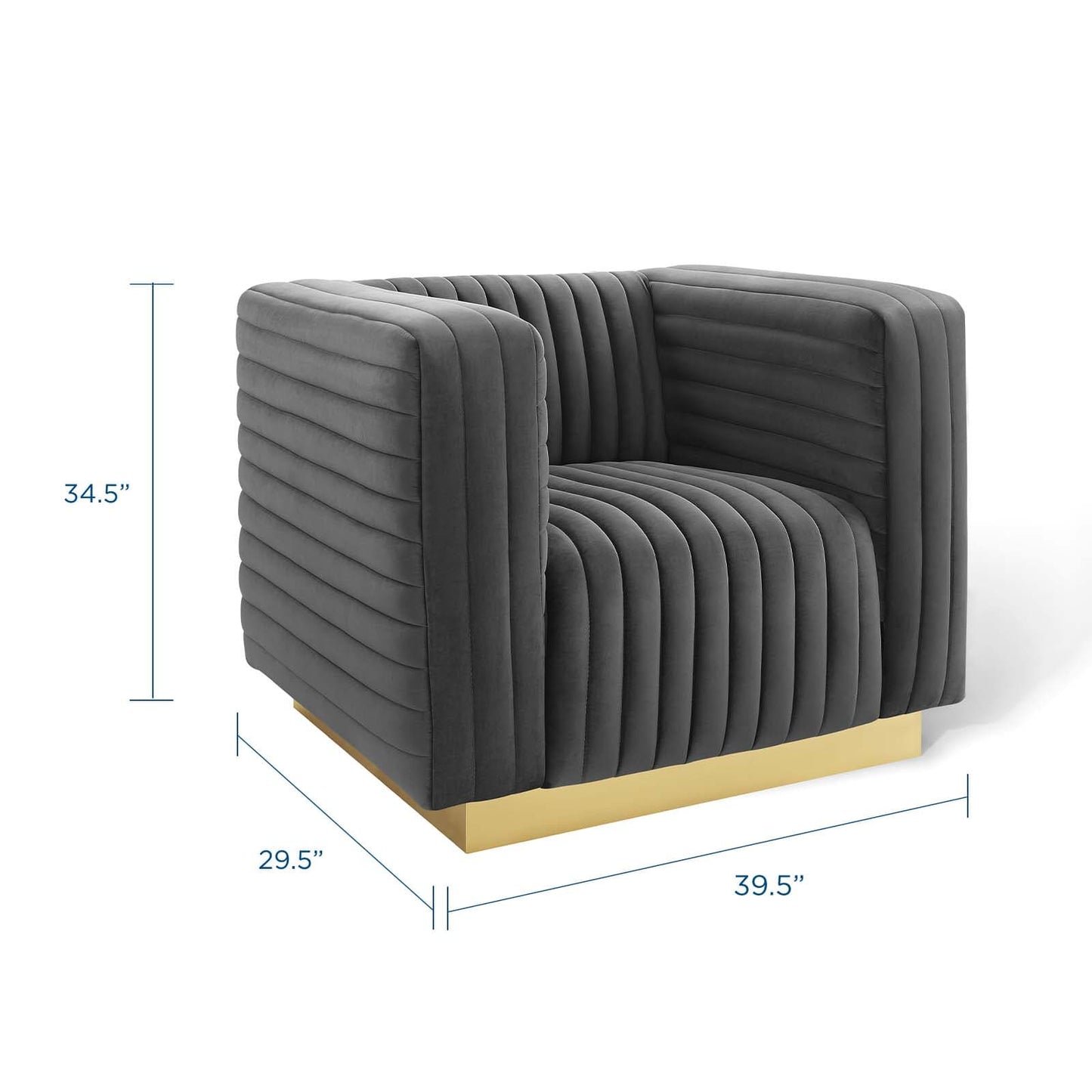 Modway Charisma Channel Tufted Performance Velvet Accent Armchair | Armchairs | 