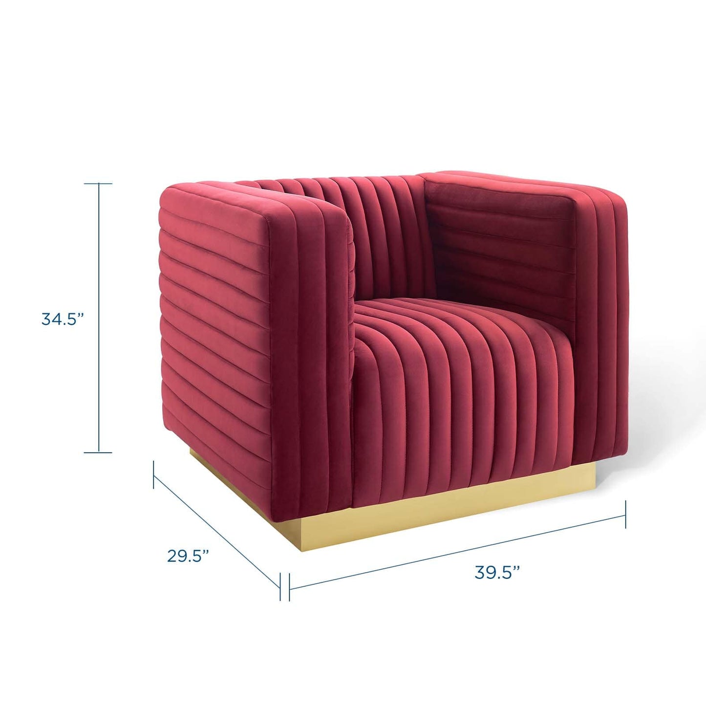 Modway Charisma Channel Tufted Performance Velvet Accent Armchair | Armchairs | 