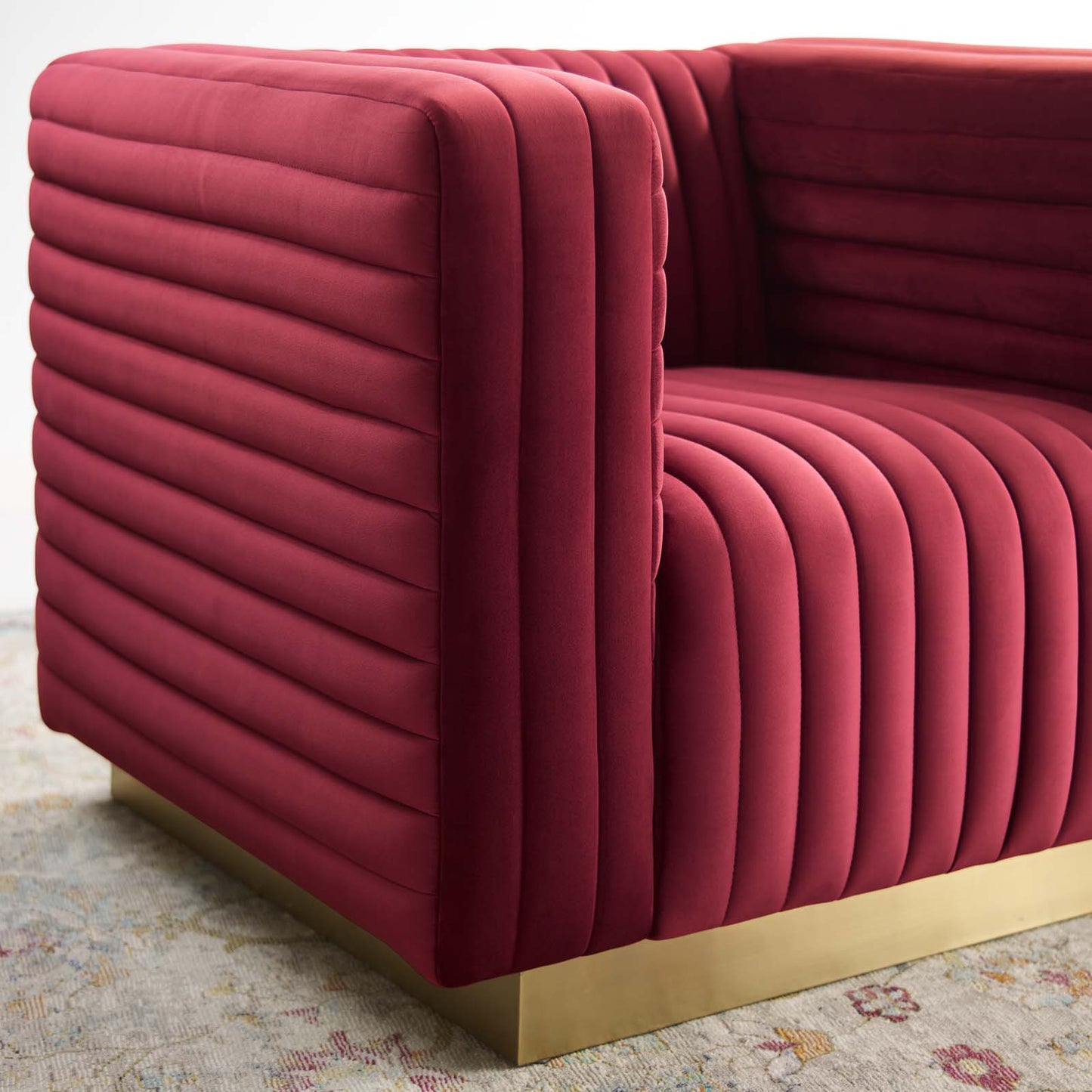 Modway Charisma Channel Tufted Performance Velvet Accent Armchair | Armchairs | 