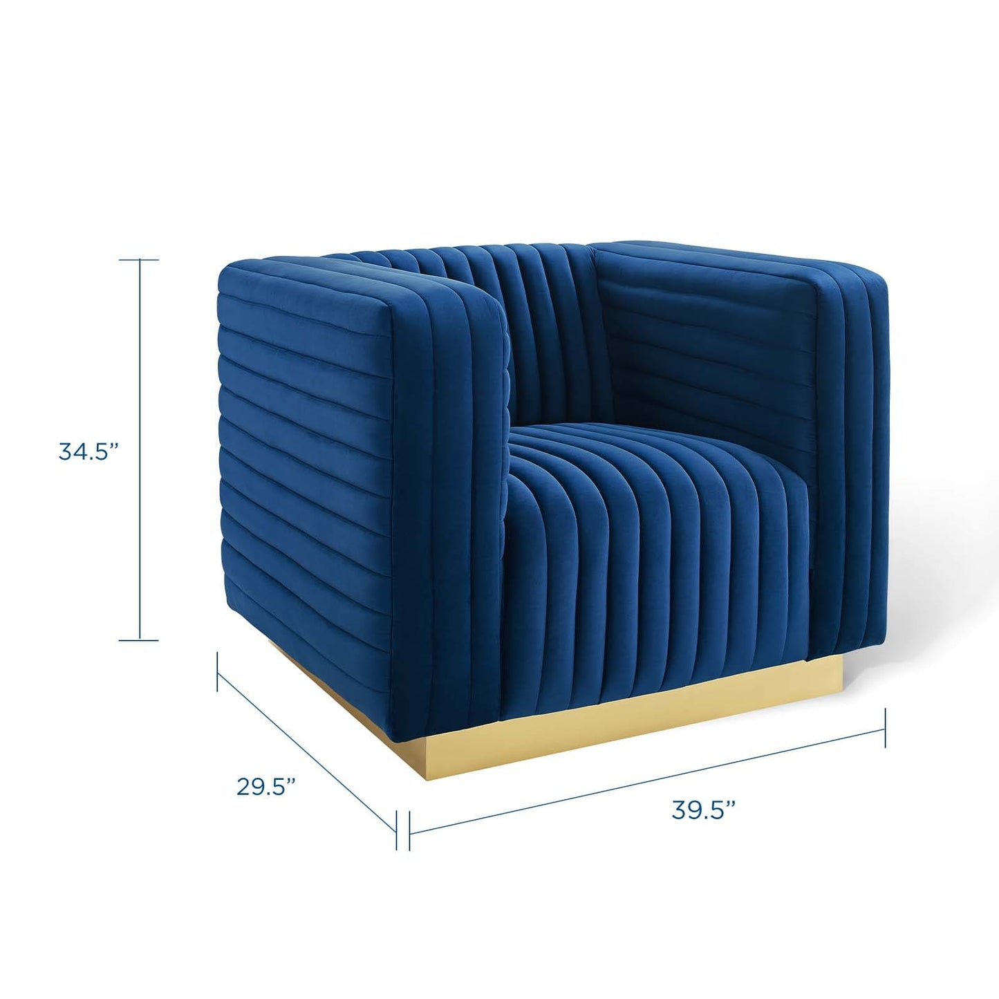Modway Charisma Channel Tufted Performance Velvet Accent Armchair | Armchairs | 