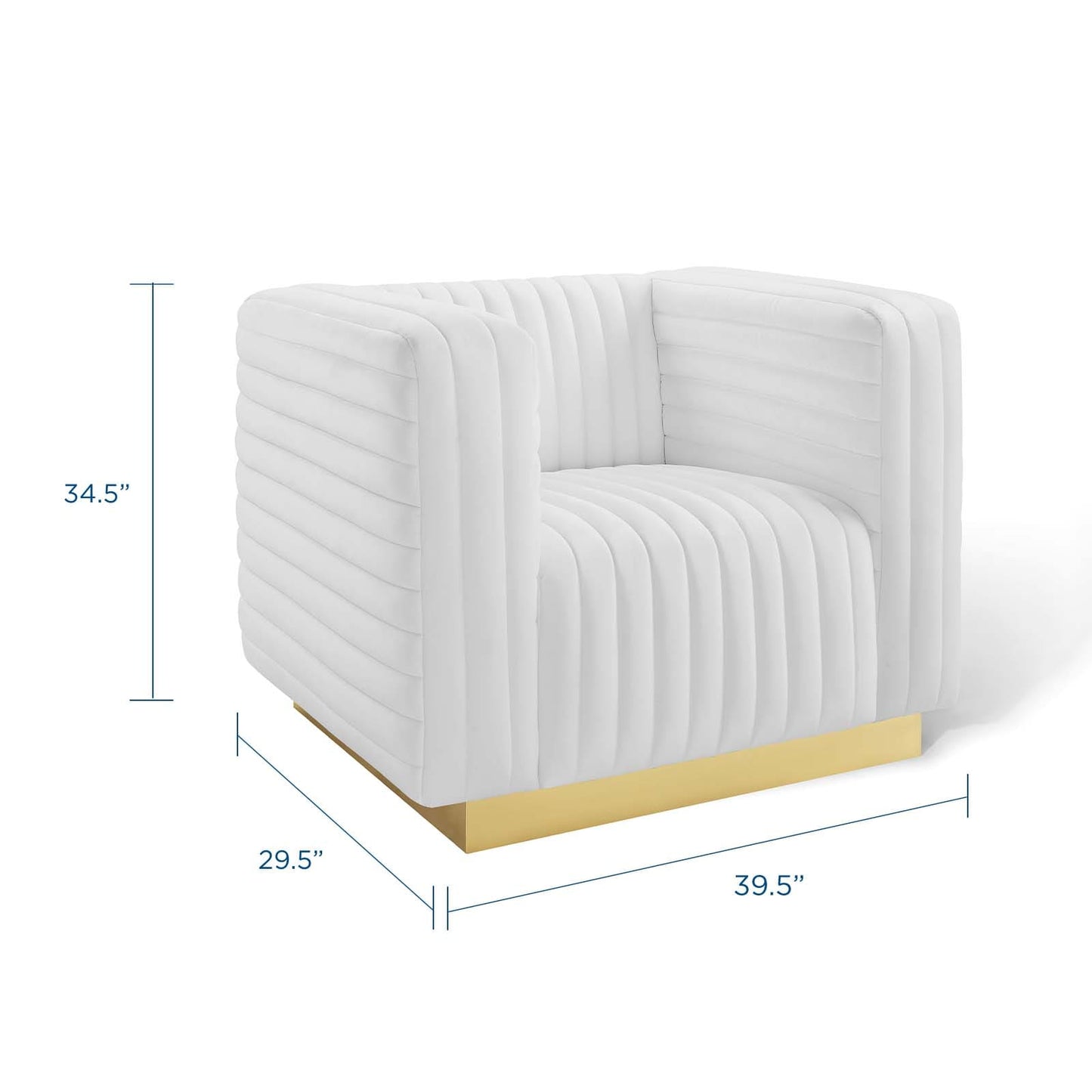 Modway Charisma Channel Tufted Performance Velvet Accent Armchair | Armchairs | 