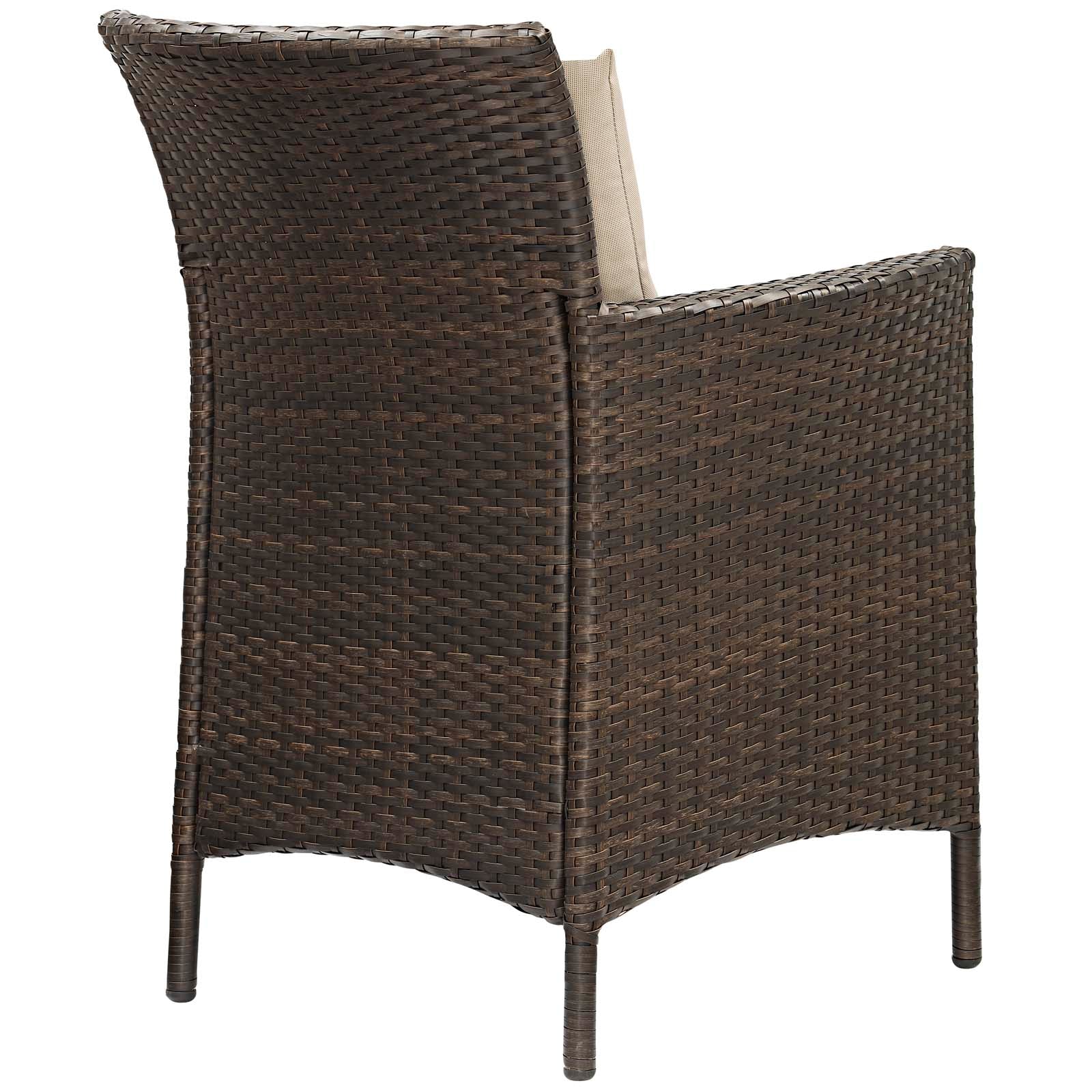 Modway Conduit 5 Piece Outdoor Patio Wicker Rattan Set | Outdoor Sofas, Loveseats & Sectionals | 