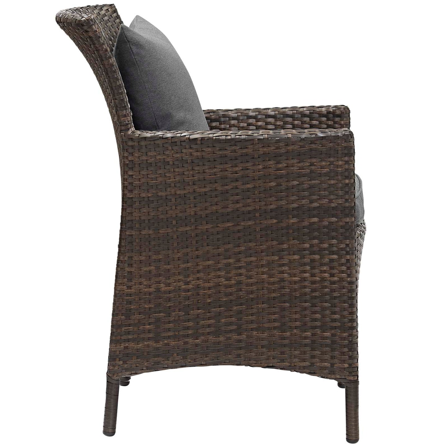 Modway Conduit 5 Piece Outdoor Patio Wicker Rattan Set | Outdoor Sofas, Loveseats & Sectionals | 