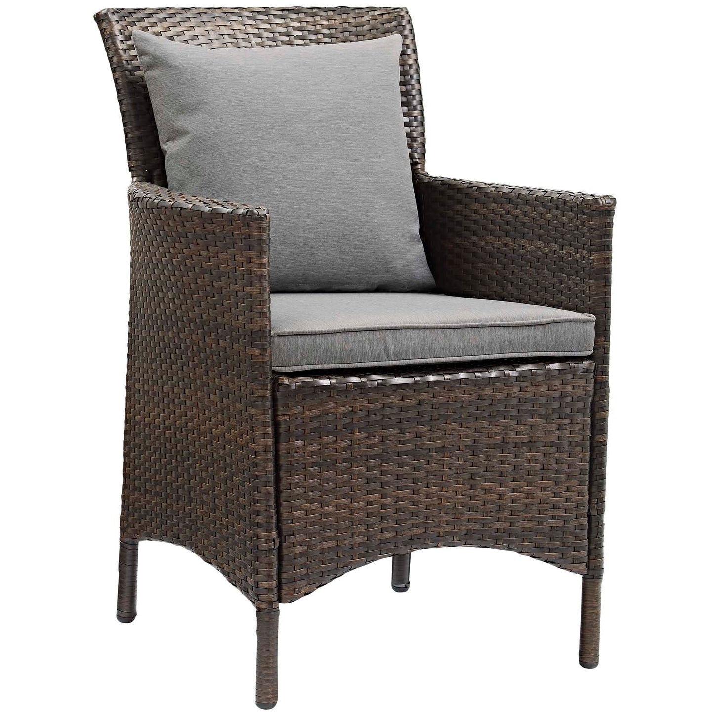 Modway Conduit 5 Piece Outdoor Patio Wicker Rattan Set | Outdoor Sofas, Loveseats & Sectionals | 