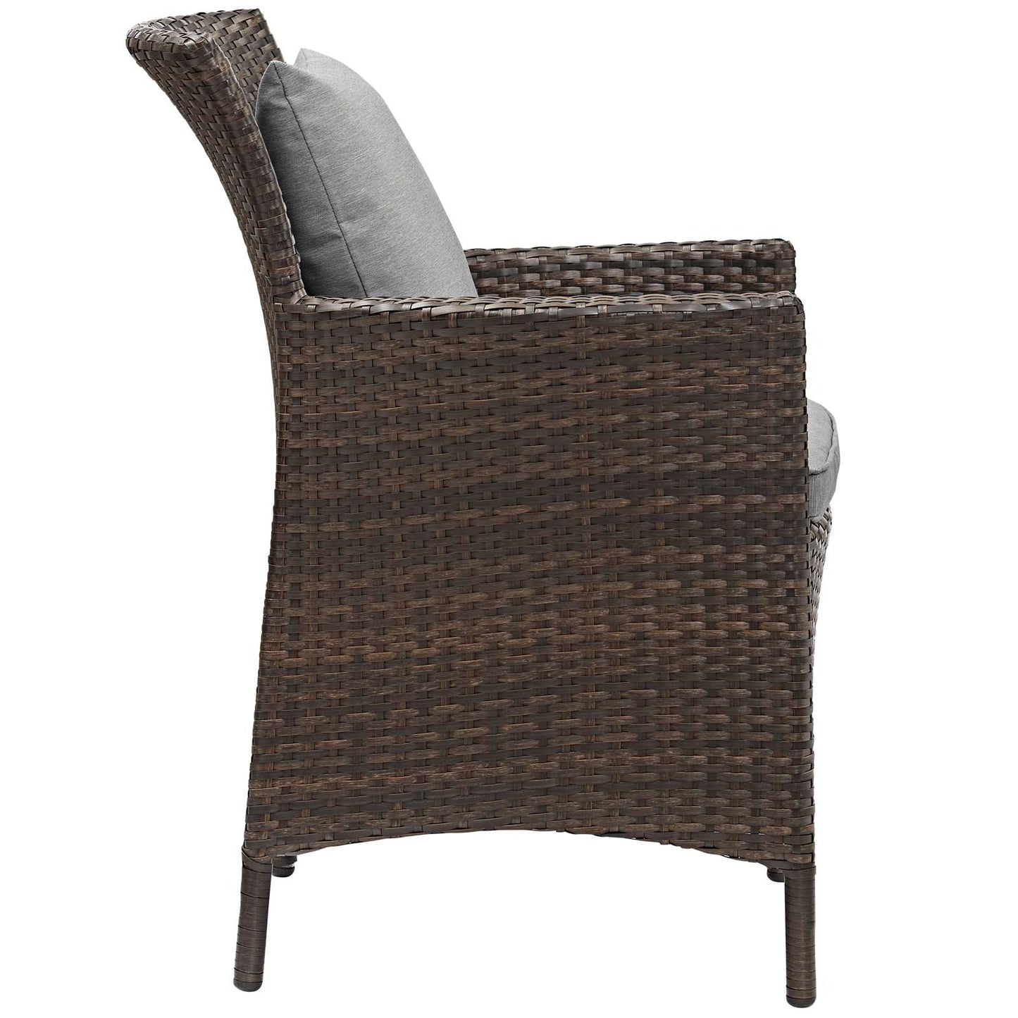 Modway Conduit 5 Piece Outdoor Patio Wicker Rattan Set | Outdoor Sofas, Loveseats & Sectionals | 